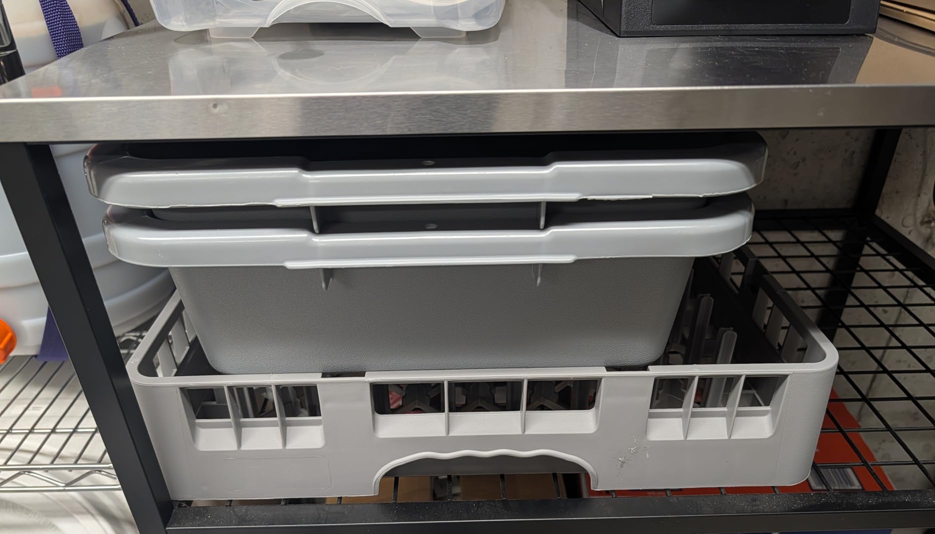 Restaurantware-Clean Tek Professional Peg Rack, 1 Heavy Duty Tray Rack for Dishwashing - Durable, Long-Lasting, Gray Polypropylene Dish Rack, All Purpose, Ideal for Plates, Trays, and Bowls customer photo 2