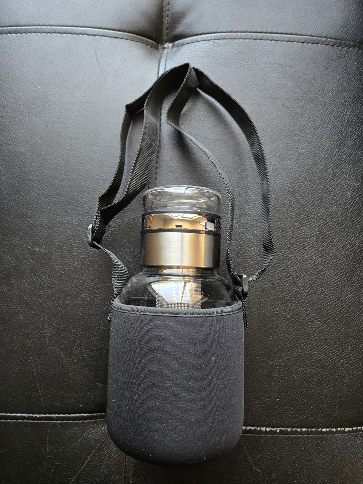 Bincoo Glass Cold Brew Coffee Maker with Extended Fine Mesh Filter, Tea Infuser Bottle Iced Coffee Maker with Thick Borosilicate Glass (750ml/24oz) customer photo 2