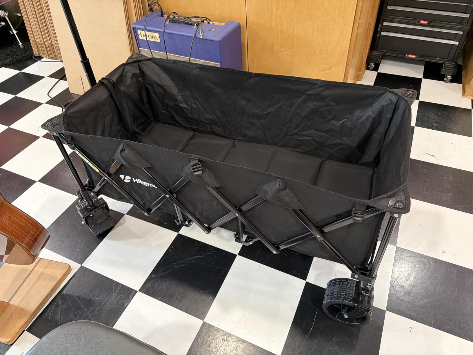 Hikemoon 300L Extra Large Wagons Carts Foldable, 560LBS Heavy Duty Collapsible Beach Wagon 48