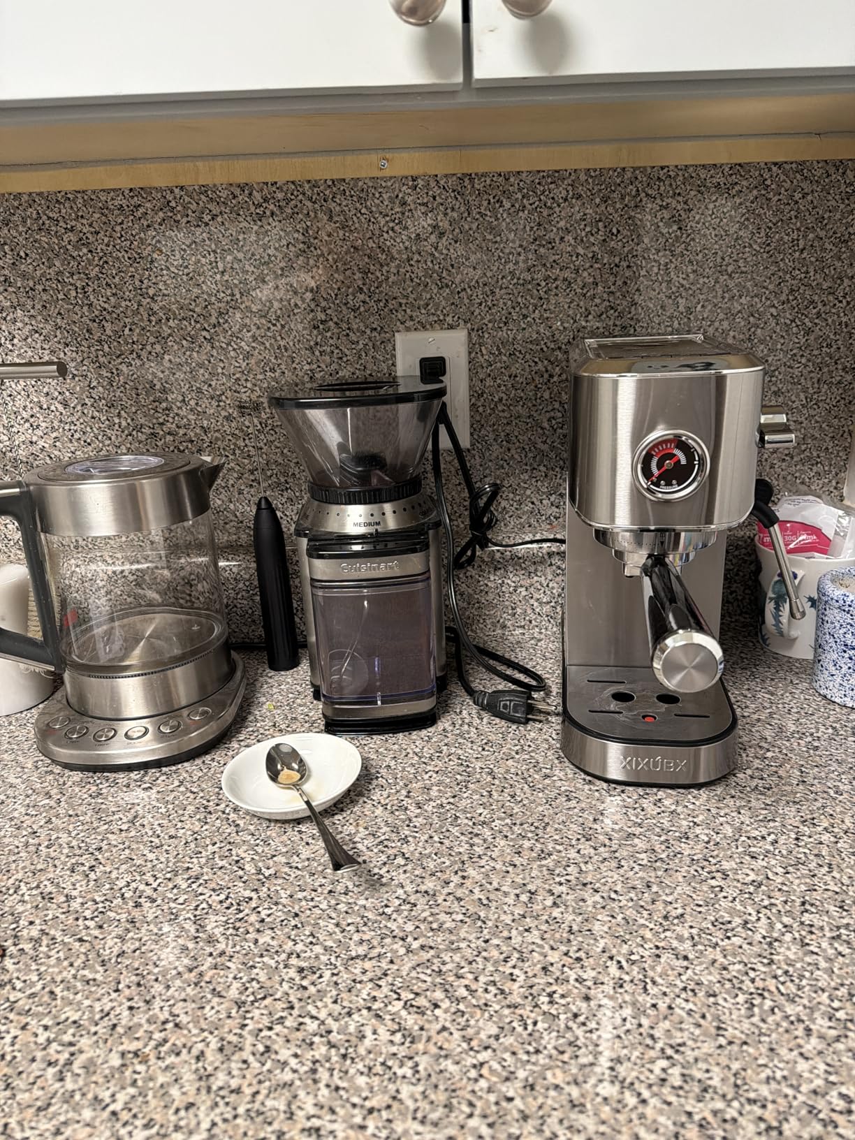20Bar Espresso Machine, Compact Espresso Maker with Milk Frother, Stainless Steel Coffee Machine for Cappuccino&Latte, 42oz Water Tank, Visible Pressure Gauge, Home&Office, Silver customer photo 2
