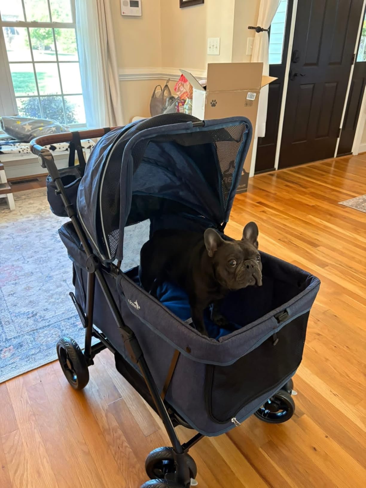 Dog Stroller for Large & Medium Dogs (20-132 lbs), Pet Stroller for 2 Small Dogs, Extra Large Heavy Duty, Foldable & Ventilated, Pink or Navy customer photo 2