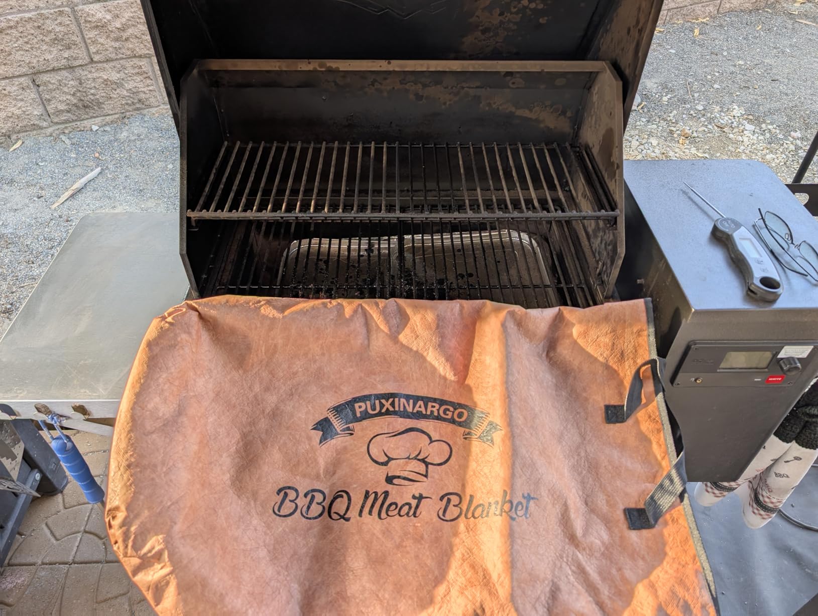 BBQ Blanket for Resting Meat, Puxinargo Brisket Blanket Meat Resting Bag for Smoking, Grilling Meat Insulated Resting Bag with Wide Mouth & Reinforced Handles for Large Brisket/Turkey, Large 23