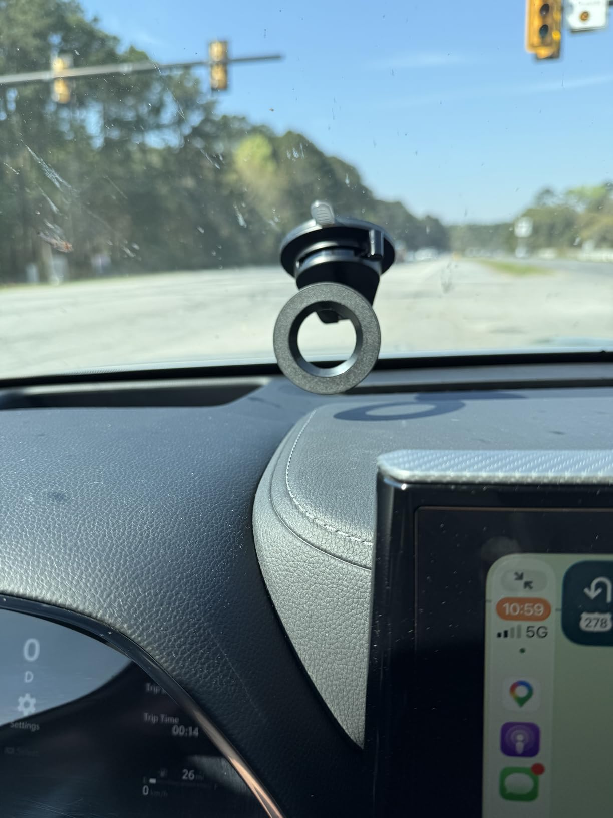 LISEN for Magsafe Car Mount, Phone Holders for Your Car, Magnetic Car Accessories for Women Men Truck Jeep BMW Ford, Gifts for Mother Day, for iPhone 17 Pro Max 16 15 14 13 12, Samsung S26, Black customer photo 1