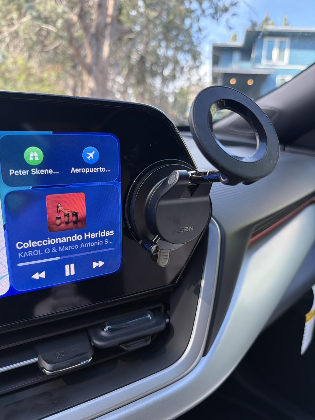 LISEN for Magsafe Car Mount, Phone Holders for Your Car, Magnetic Car Accessories for Women Men Truck Jeep BMW Ford, Gifts for Mother Day, for iPhone 17 Pro Max 16 15 14 13 12, Samsung S26, Black customer photo 2