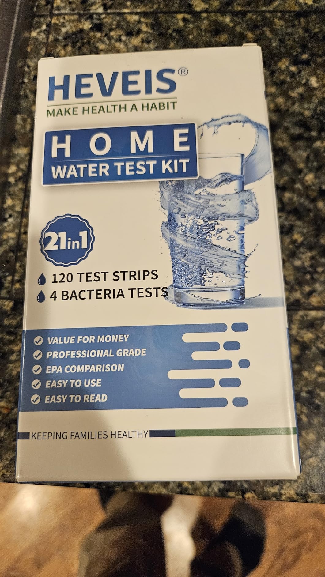 21-in-1 Home Drinking Water Testing Kit - 120 Strips + 4 Bacteria Tests customer photo 1