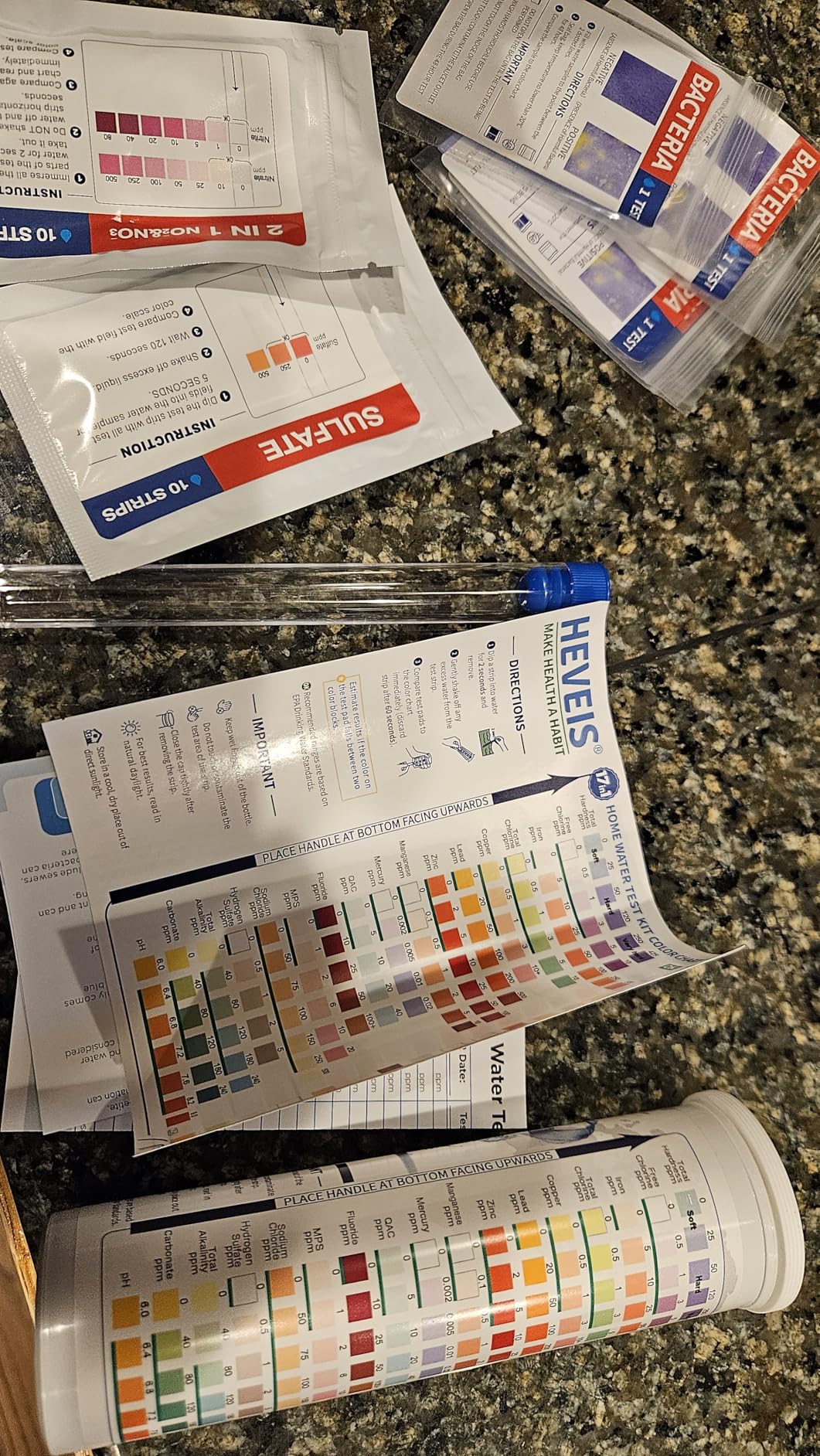 21-in-1 Home Drinking Water Testing Kit - 120 Strips + 4 Bacteria Tests customer photo 2