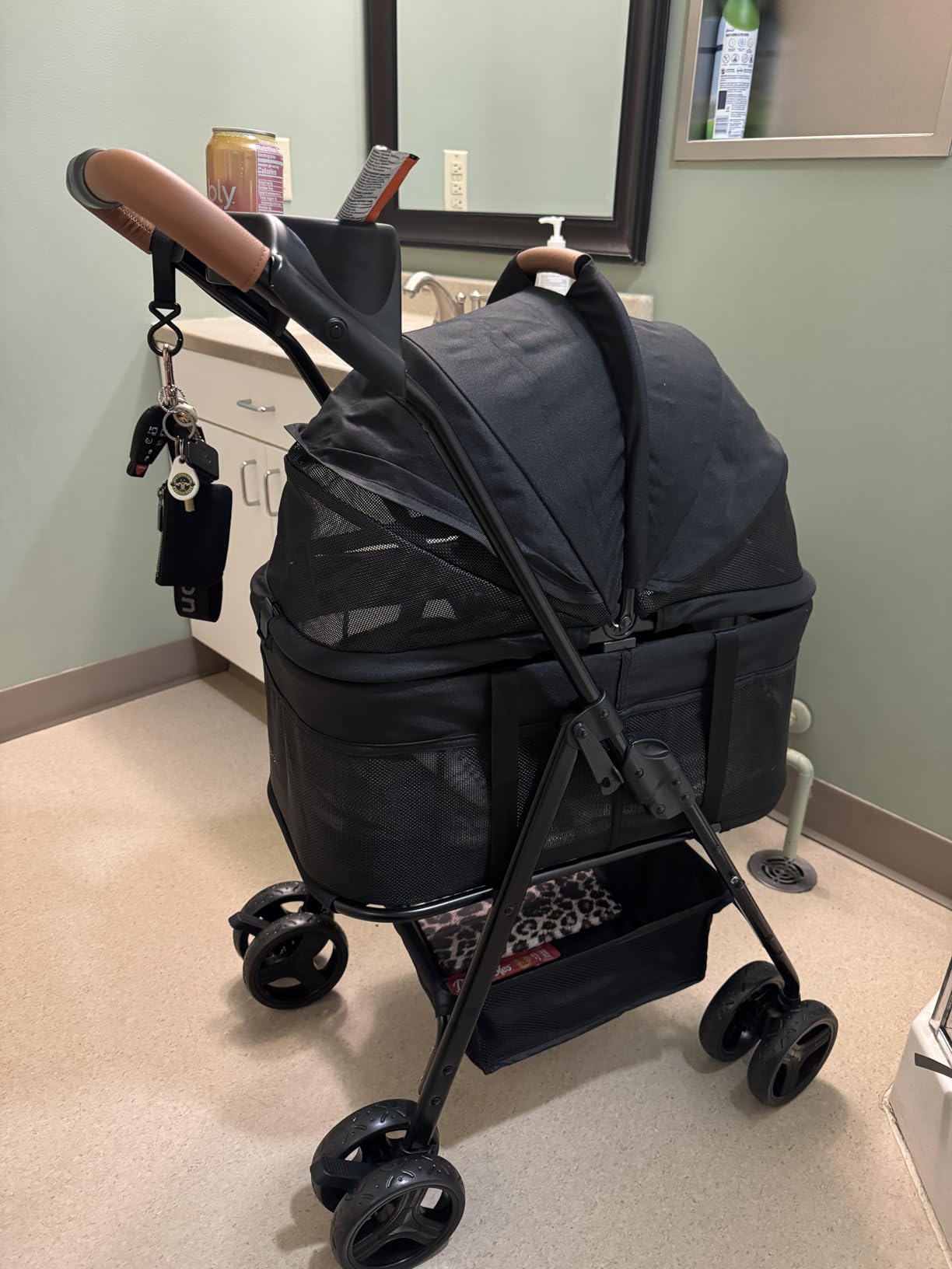Zoosky 3 in 1 Pet Stroller with Removable Carrier, Folding Stroller for Small/Medium Dogs and Cats, Waterproof, All-Terrain, with Sun Shades, Car Seat customer photo 1
