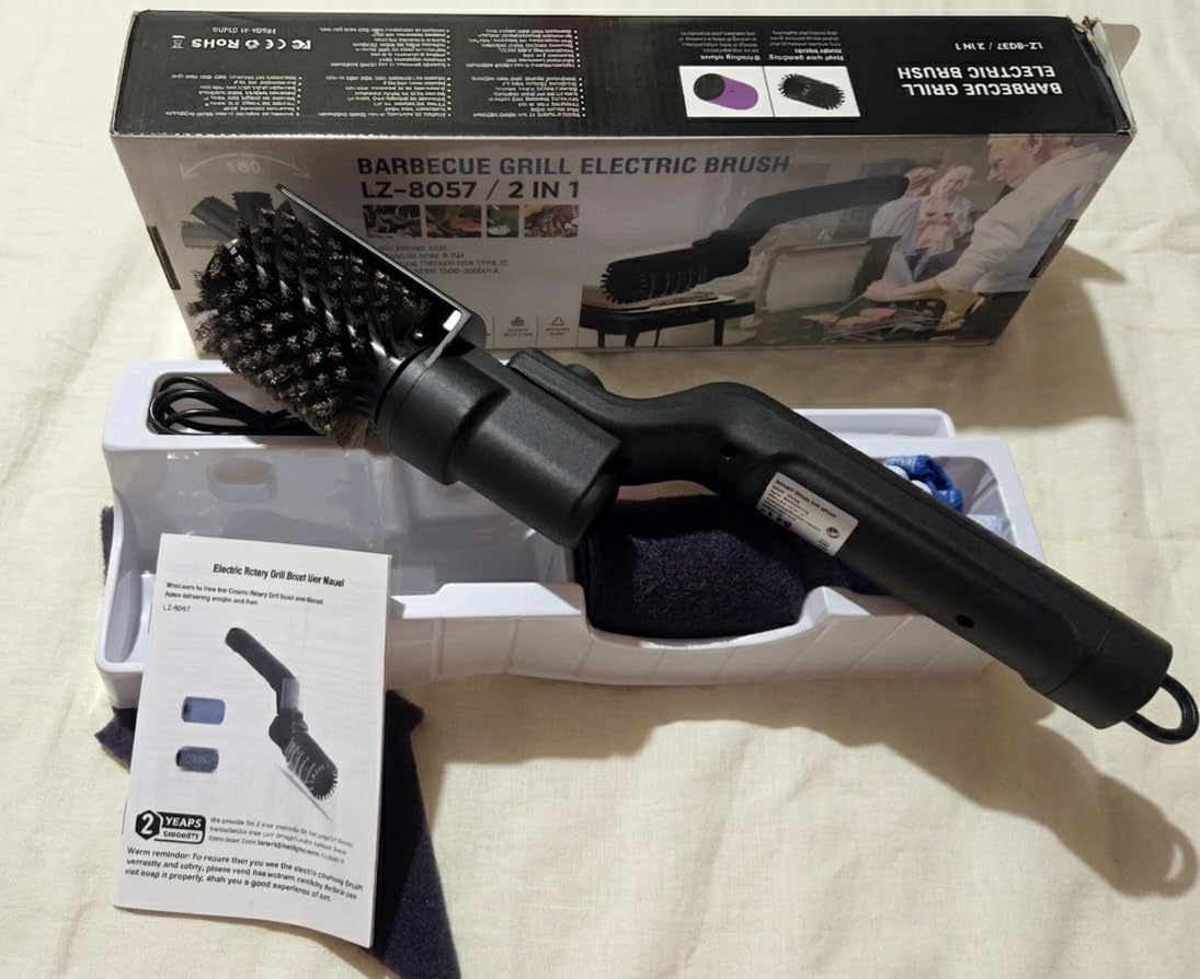 Upgraded Electric Grill Brush, Cordless Rechargeable Grill Cleaning Brush with Adjustable Angle, Stainless Steel Brush Head, 3-Speed Power, 90-Min Runtime, Waterproof Cleaner for BBQ Grates customer photo 2