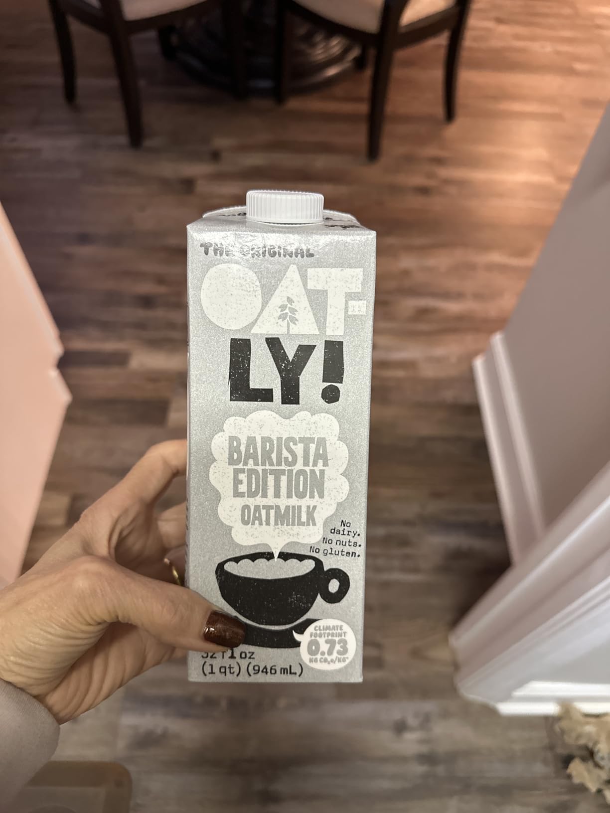 Oatly Barista Edition Oat Milk - Crafted for Coffee | Dairy-Free, Plant-Based, Shelf-Stable Milk that makes Perfect Foam (32 oz, 6-pack) customer photo 2