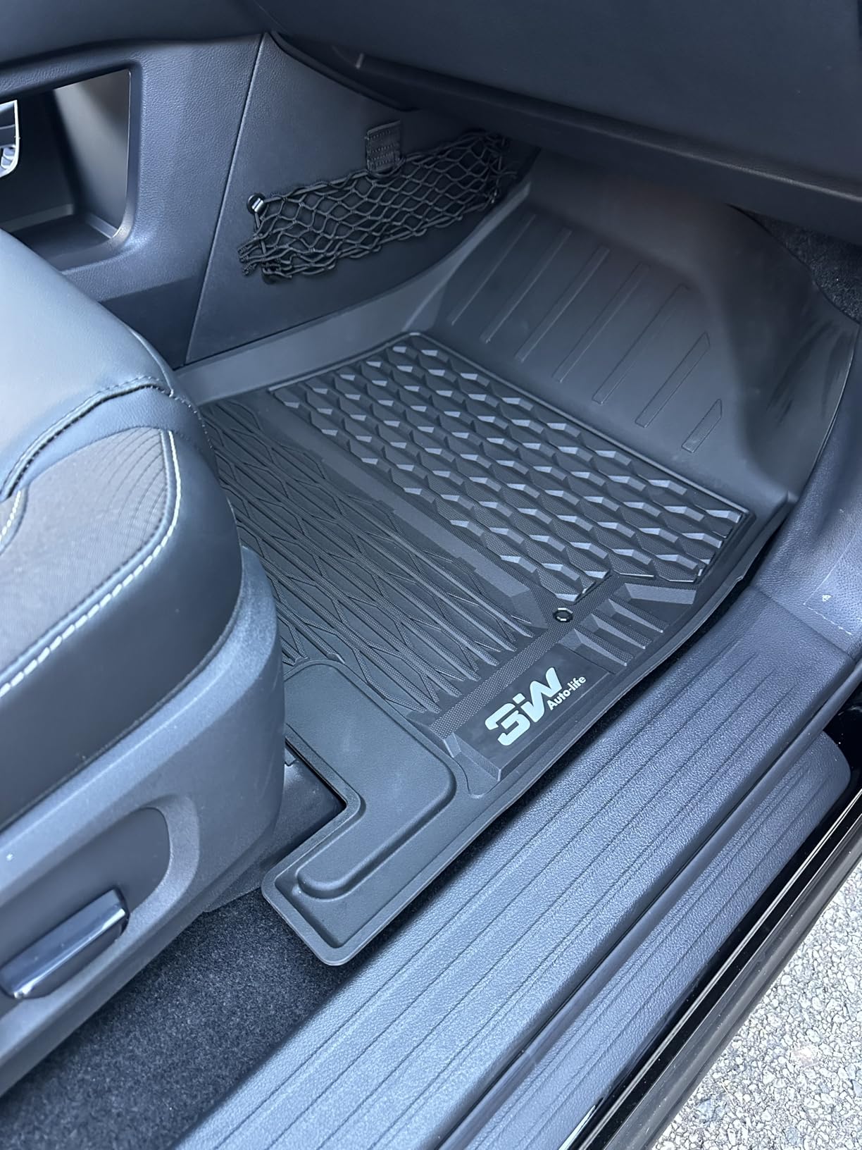 3W Floor Mats for 2021-2025 2026 Nissan Rogue Custom Fit TPE All Weather Rogue Floor Liner Full Set 1st & 2nd Row Car Mats - Black (NOT for Sport) customer photo 1