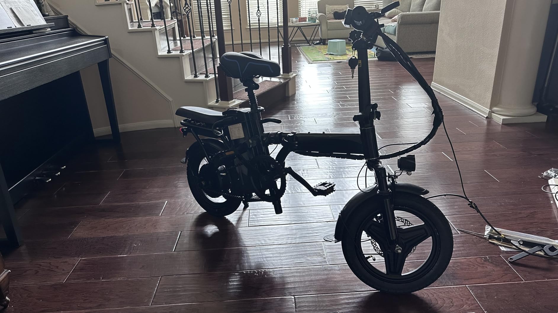 HLOIE Folding Electric Bike for Adults, Peak 750W Motor, 23MPH Max Speed Foldable Electric Bicycles, 14