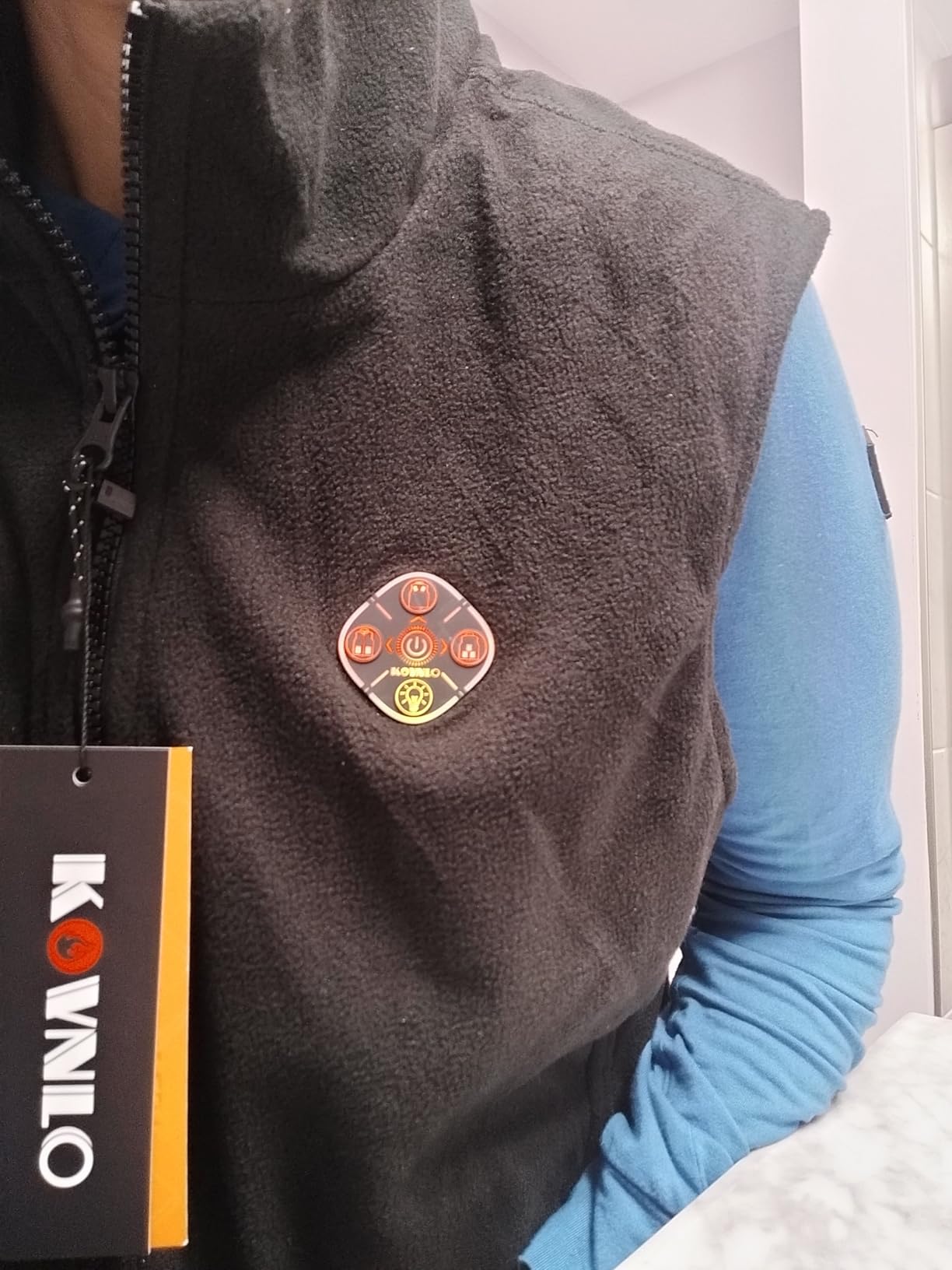 KOVNLO Heated Vest for Men with Battery Pack Included, Soft Fleece Smart Electric Lightweight Heated Jacket customer photo 2