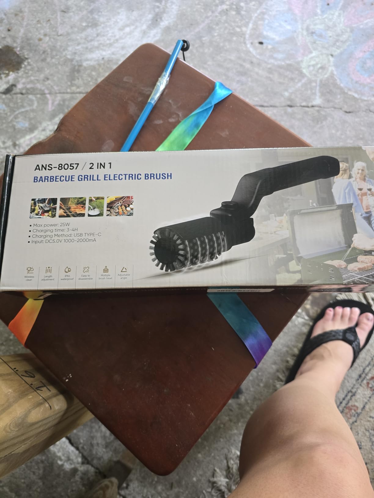 Electric Grill Brush Rechargeable, 3 Powerful Speed BBQ Grill Brush for Outdoor Grill, 180° Adjustable, Stainless Steel Rotary Brush Head, Automatic Grill Cleaning Brush customer photo 2