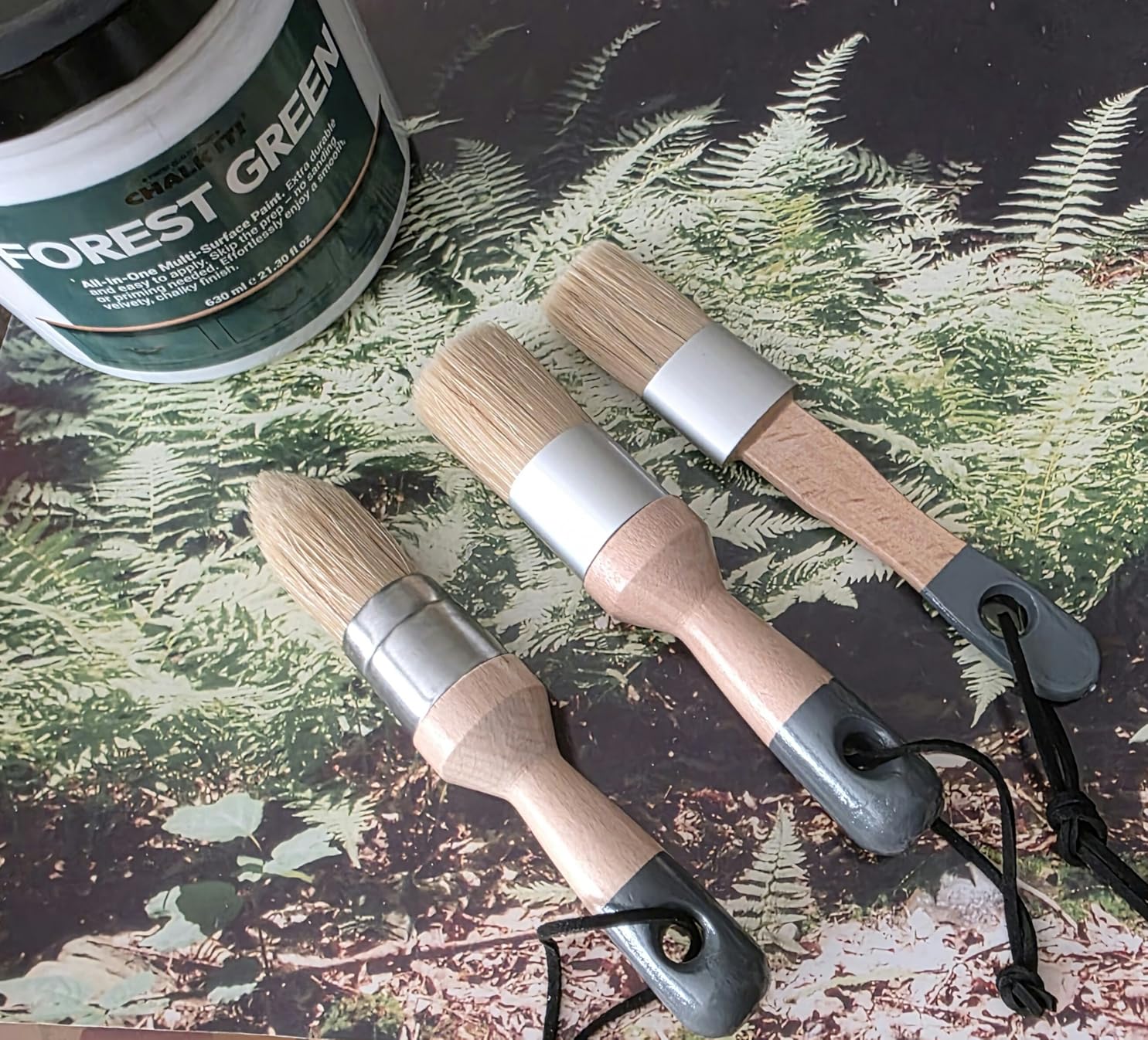 Mister Rui Paint Brush Set, 4 Pack Angle Brushes Professional Trim, Cabinet & Wall Paint Brushes for Oil, Latex, Synthetic Bristles, No Shedding customer photo 2