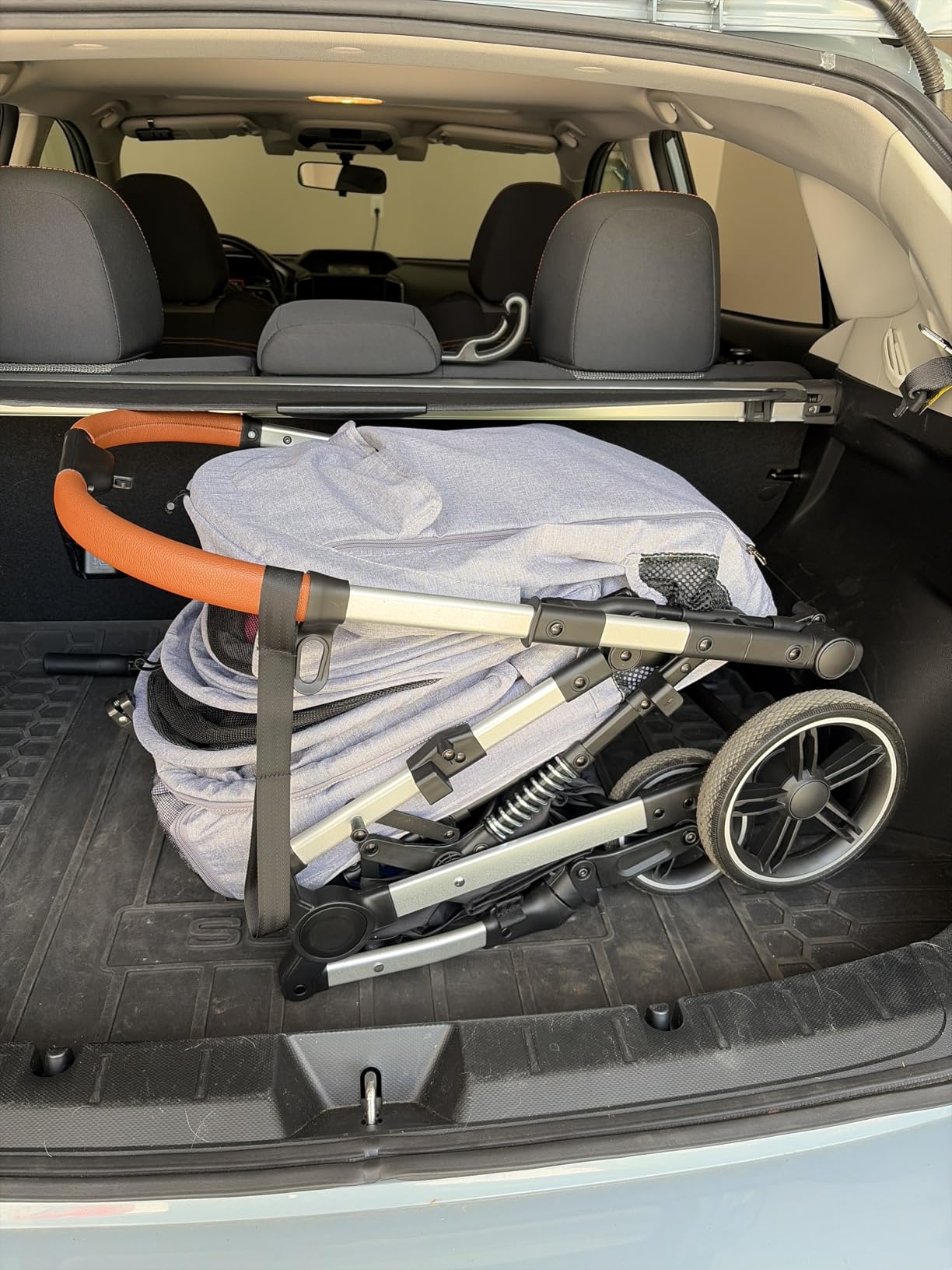 Bicystar Pet Stroller for Small Medium Dogs Cats Up to 45 lbs, Travel Lite Collapsible, All Terrain 4 Wheels for Jogging, Running, Grey customer photo 2