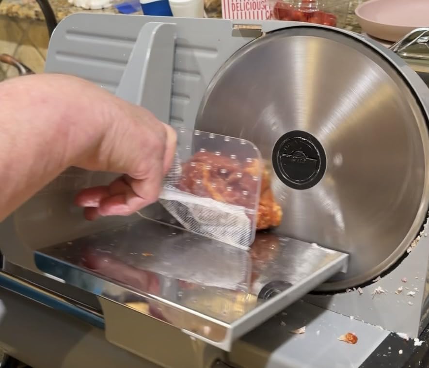 OSTBA Electric Meat Slicer with 200W DC Motor, 2 Removable 8.7