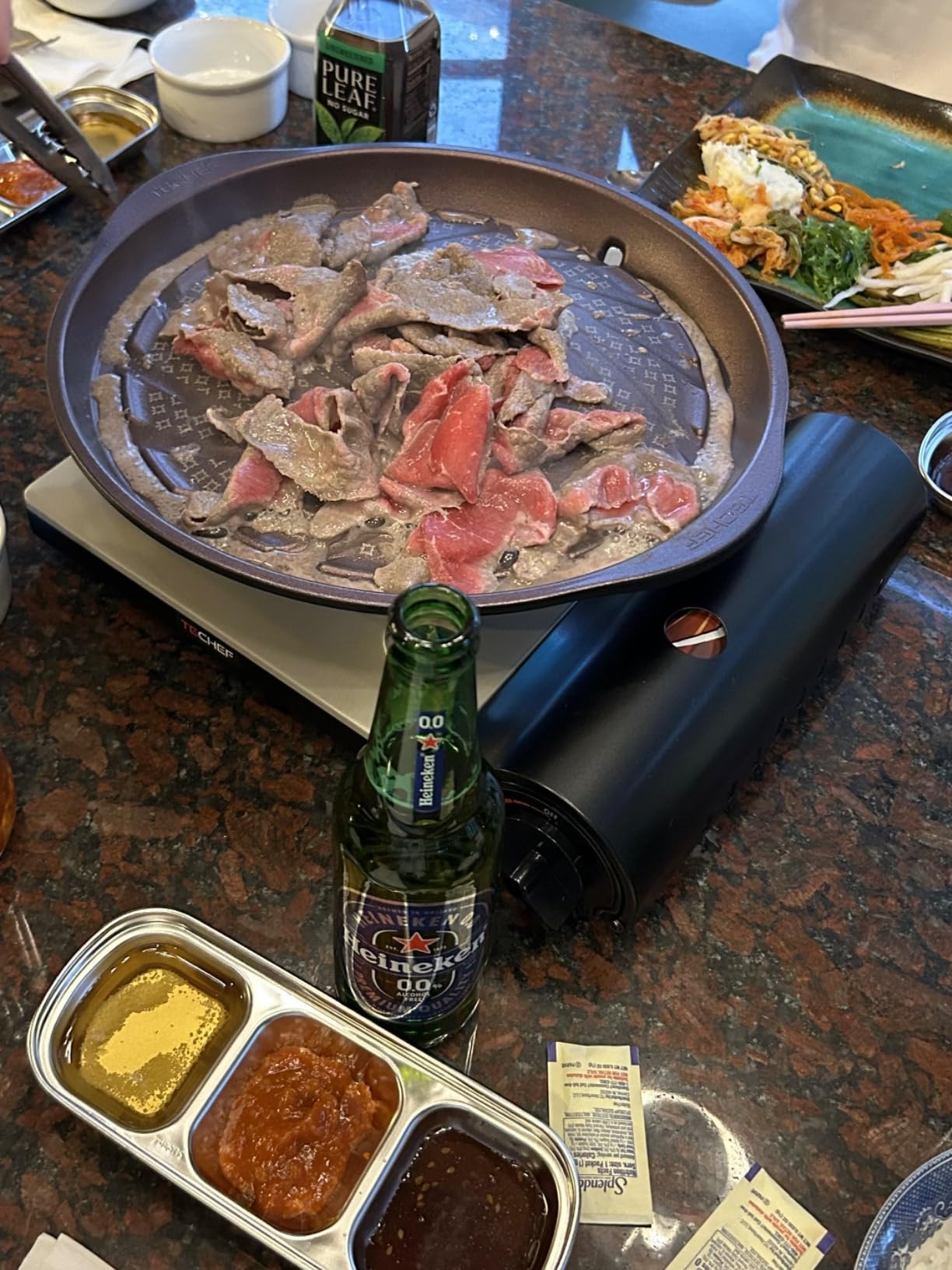 TECHEF - KBBQ Ultimate Set with Korean BBQ Grill Pan, Agni Portable Gas Stove Burner, Carrying Bag, 4 pack Butane Gas, Scissors, 2 BBQ Tongs, Made in Korea customer photo 2
