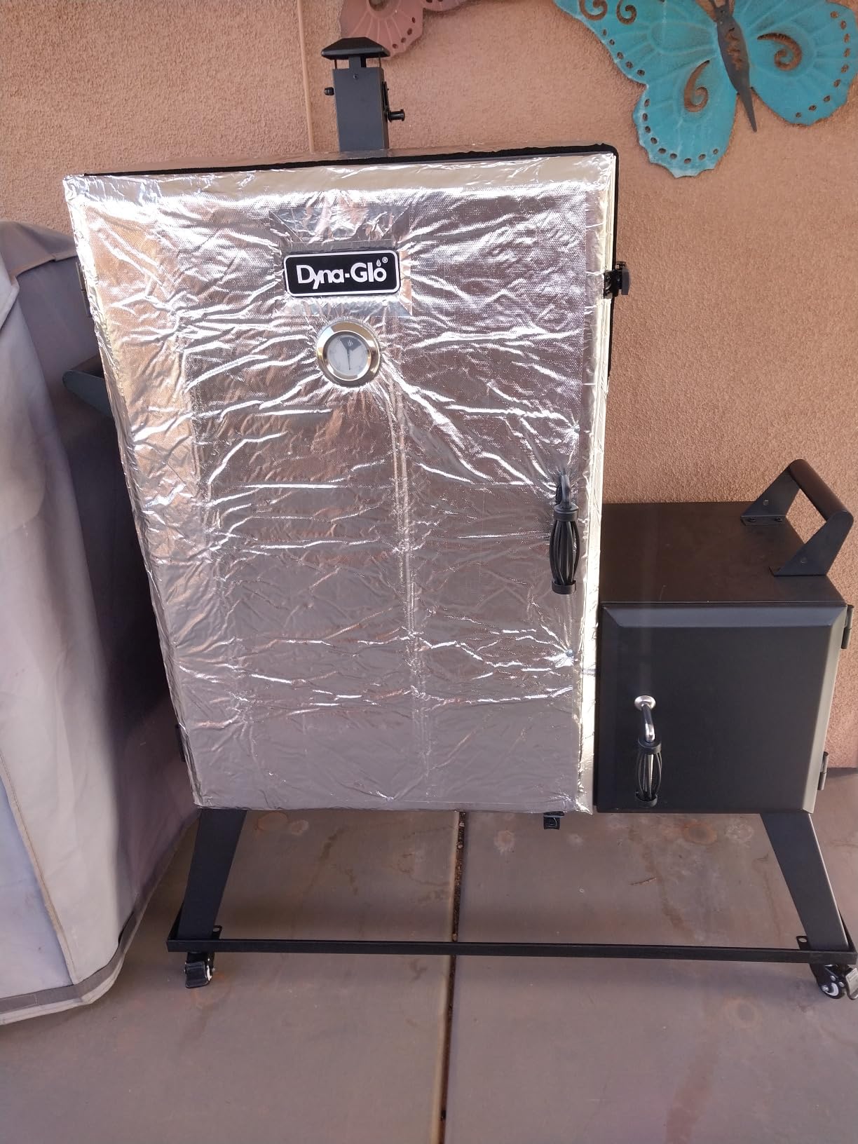 Insulated Grill Blanket Helps Maintain Heat in Winter - Cuttable Insulation Smoker Blanket Compatible with Traeger Pro22/575, Pit Boss 440/550, Z Grill 550/600, Masterbuilt 600, Black - 35 x 30in customer photo 2