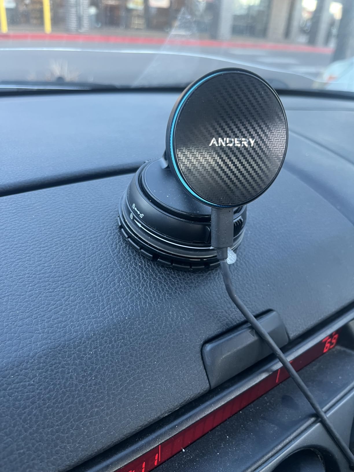 ANDERY Only for iPhone Magsafe Car Mount Charger 15W Wireless Faster Charging, 78+LBS Strongest Suction, 2400gf Strongest Magnetic 360° Adjustable Car Phone Holder for All Smartphones & Cars customer photo 1