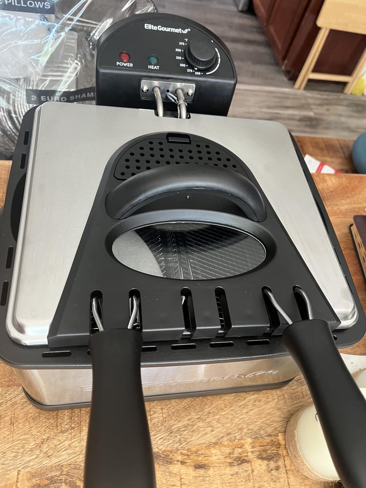 Elite Gourmet Electric Deep Fryer, 4.5 Qt Total Oil Capacity (Dual 2-Qt Split Baskets), 1700 Watts, Stainless Steel, Separates Foods for Simultaneous Cooking, Stainless Steel customer photo 2