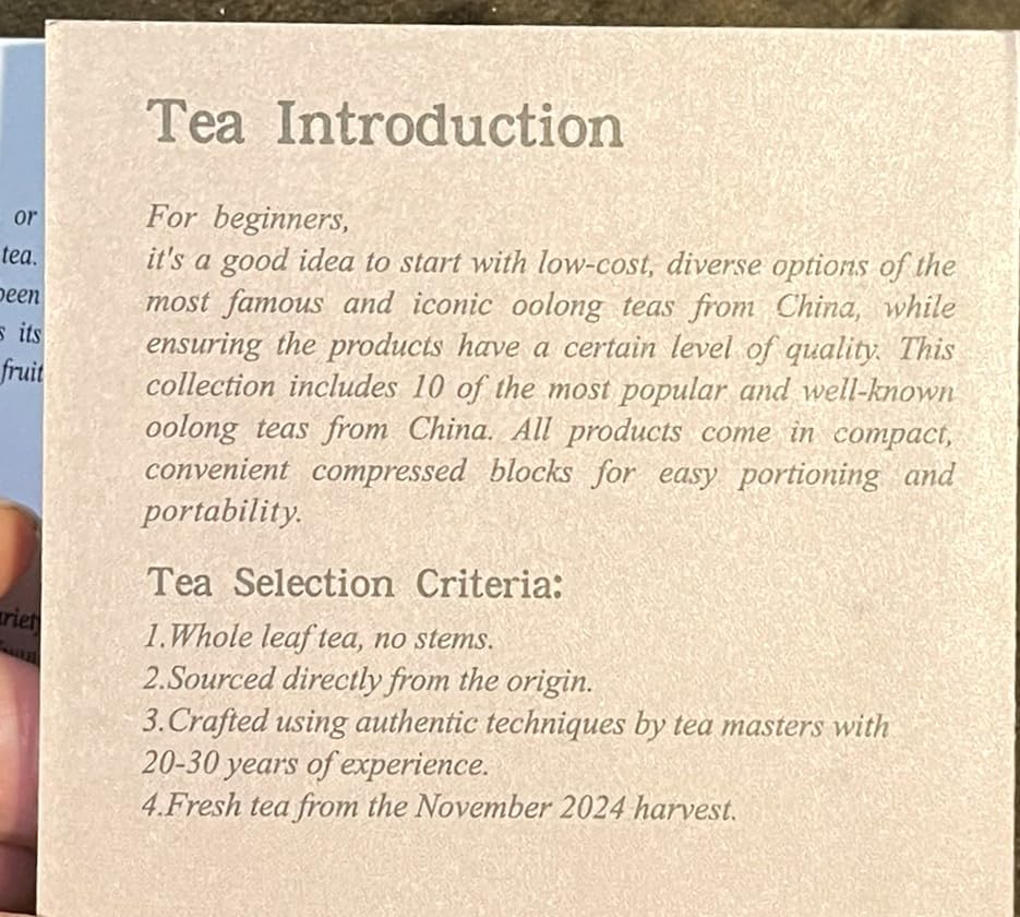 iTeaworld Chinese Tea Collection - Top 10 Classic Oolong Tea Sampler, Chinese Loose Leaf Tea Sampler, 10 Classic Oolong Varieties customer photo 2