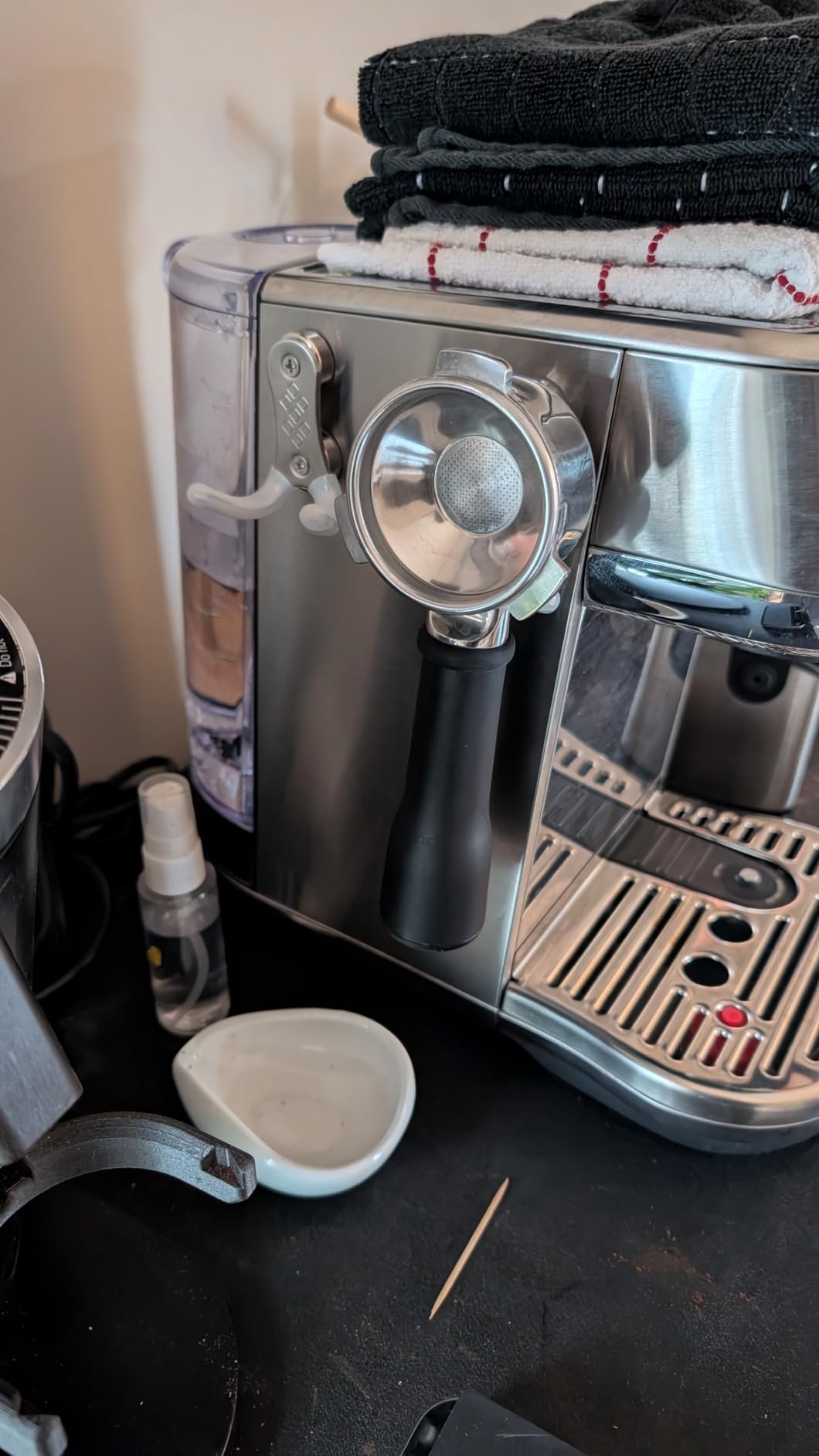 Magnetic Portafilter Holder for Metal Wall Surface, Espresso Accessories Organizer Tools Compatible with Ninja Luxe Cafe, Breville, Casabrews Espresso Machine customer photo 1
