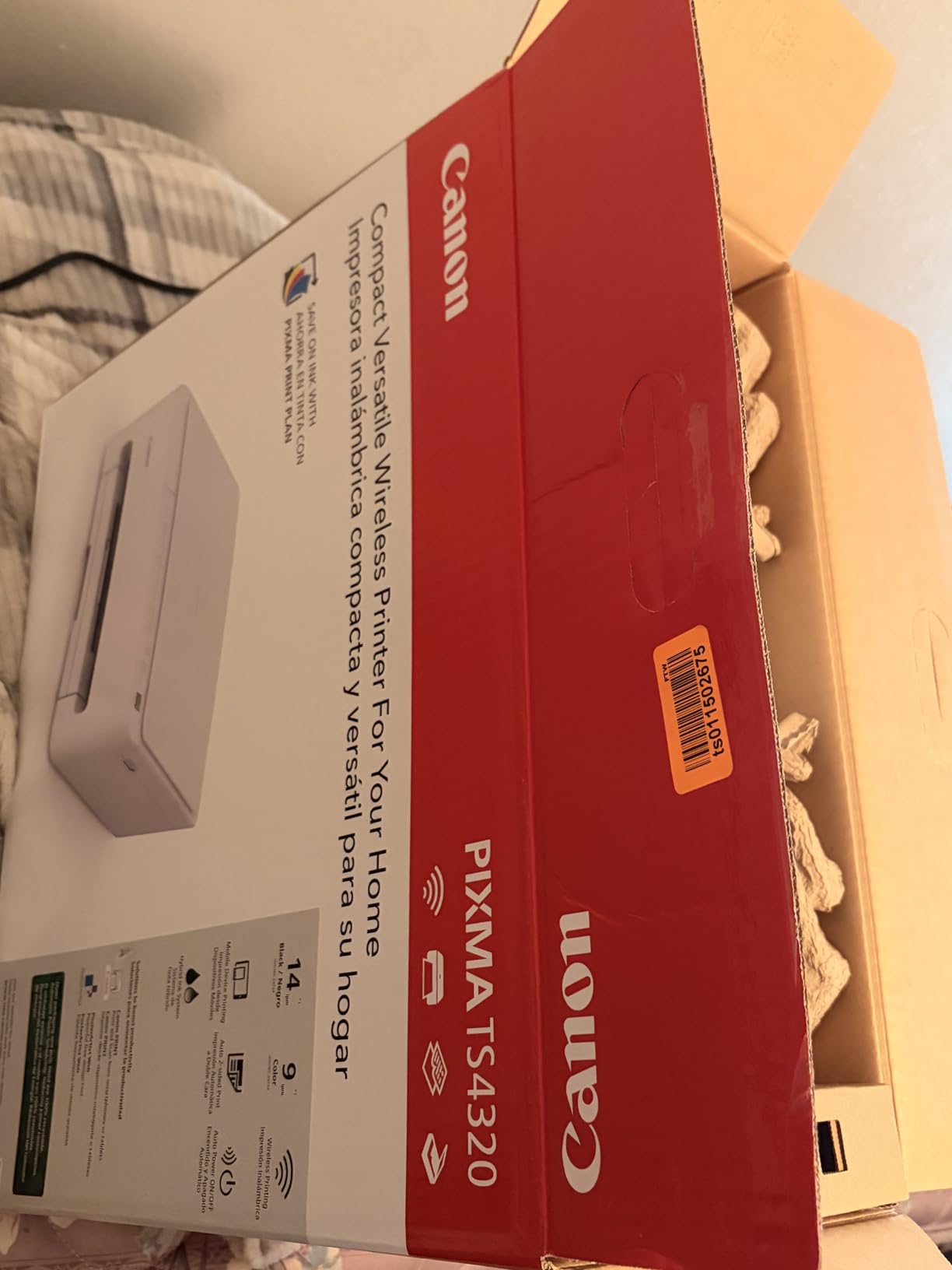 Canon PIXMA TS4320 Wireless Color Inkjet Printer for Duplex Printing, White - Home Printer with Copier/Scanner, Compact Design, Easy Setup, 1 Year Limited Warranty customer photo 1