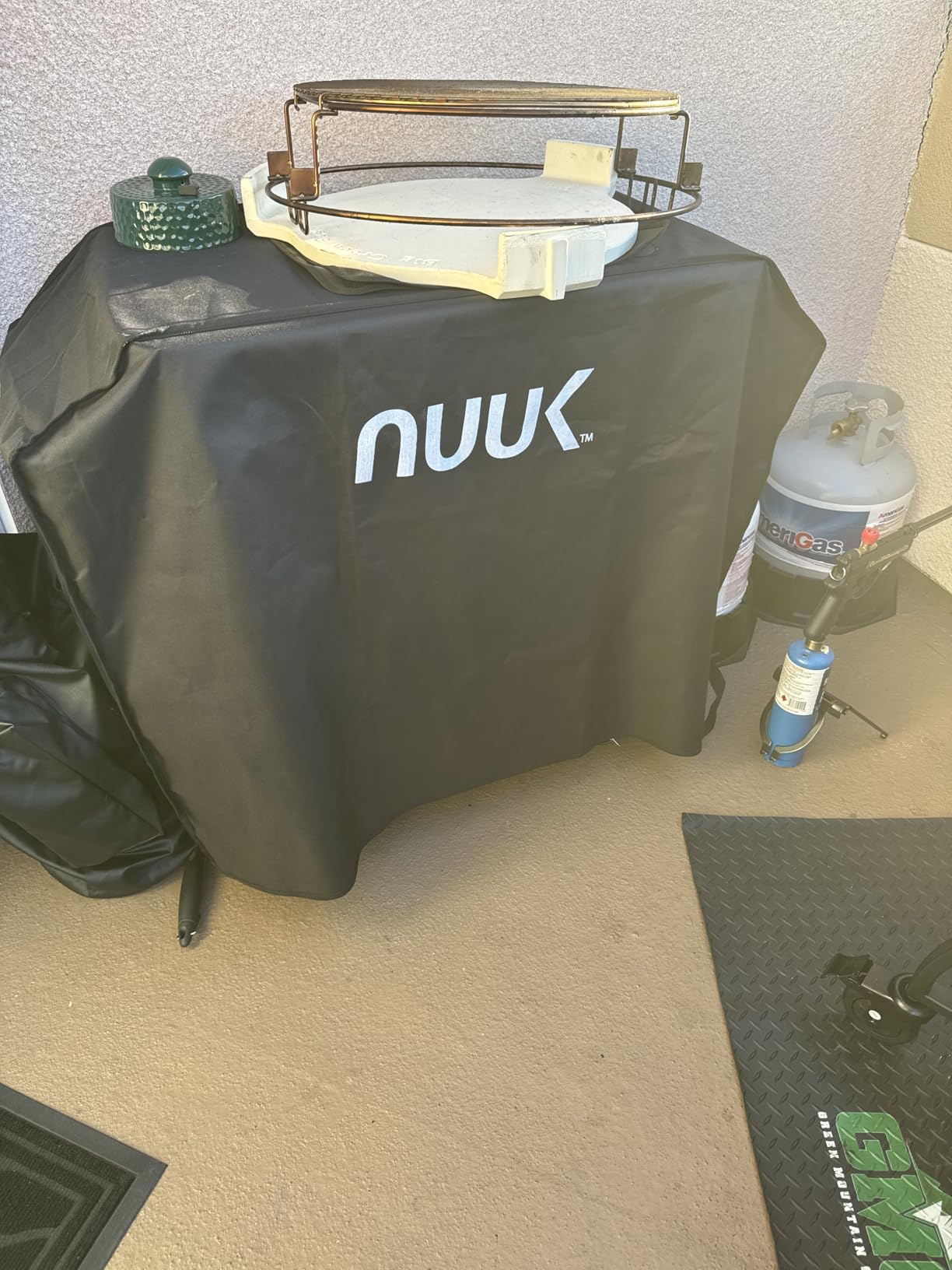 NUUK Outdoor Grill Cart on Wheel, Pizza Oven Table with Sink & Storage, 20
