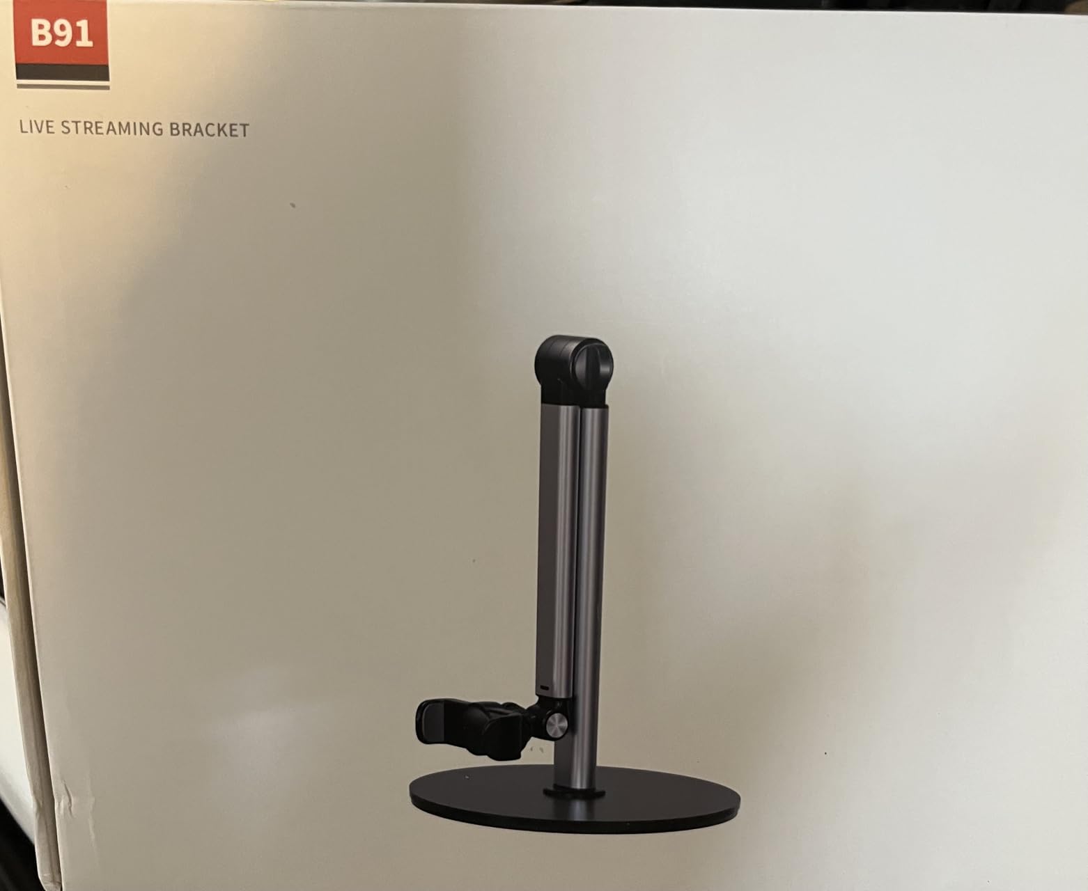 Overhead Phone Mount for Video Recording, Aluminum Overhead Tripod for iPhone, Desk Phone Camera Stand for Cooking, Nail Techs, Filming, Live Streaming customer photo 2
