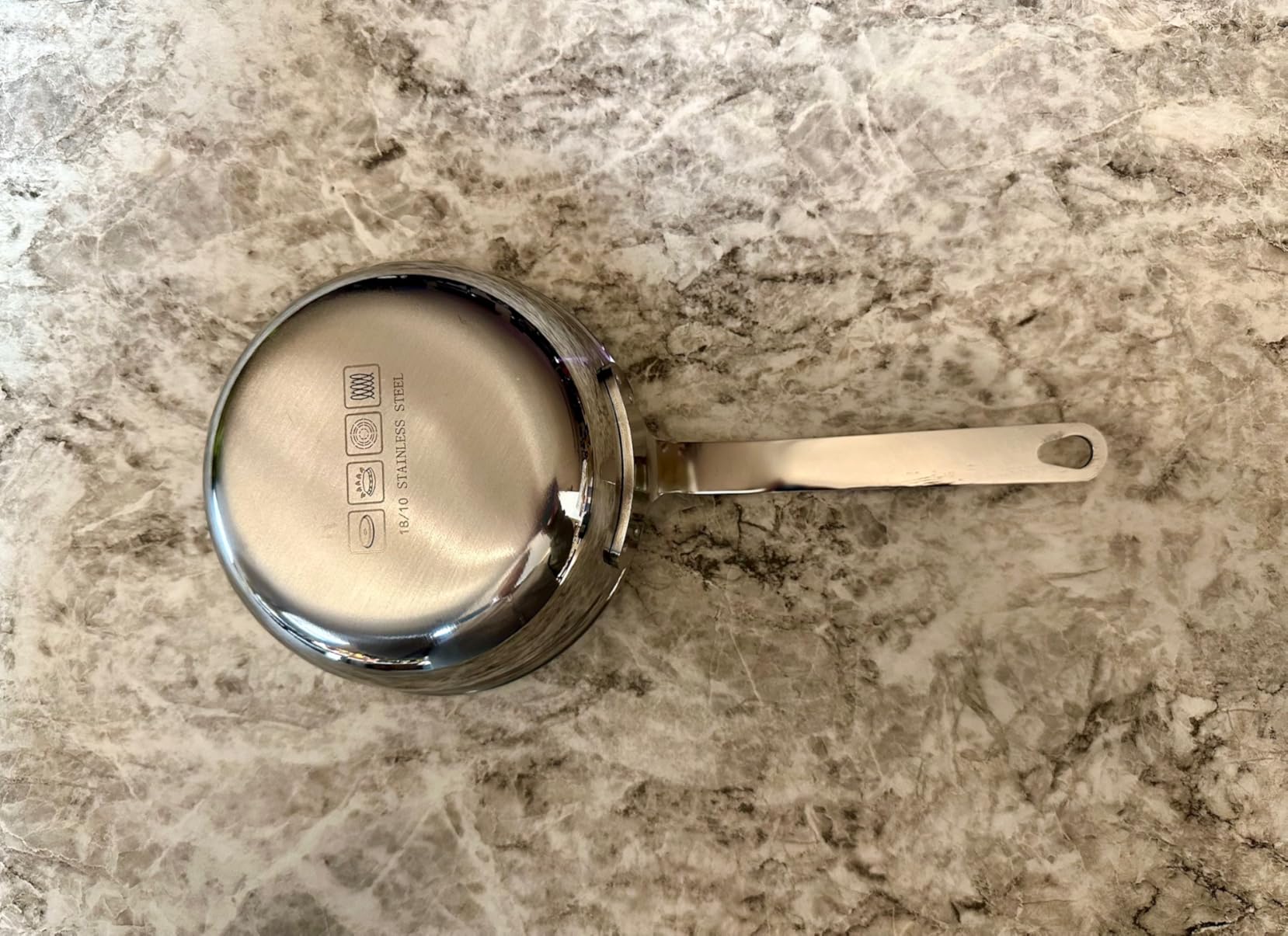 18/10 Stainless Steel Butter Warmer, 13.5 fl oz (400ml), Ideal for Heating Milk, Butter, Sauces, Baby Food, Coffee, Chocolate, Egg Pan, Compatible with Induction & Gas Stovetops customer photo 2