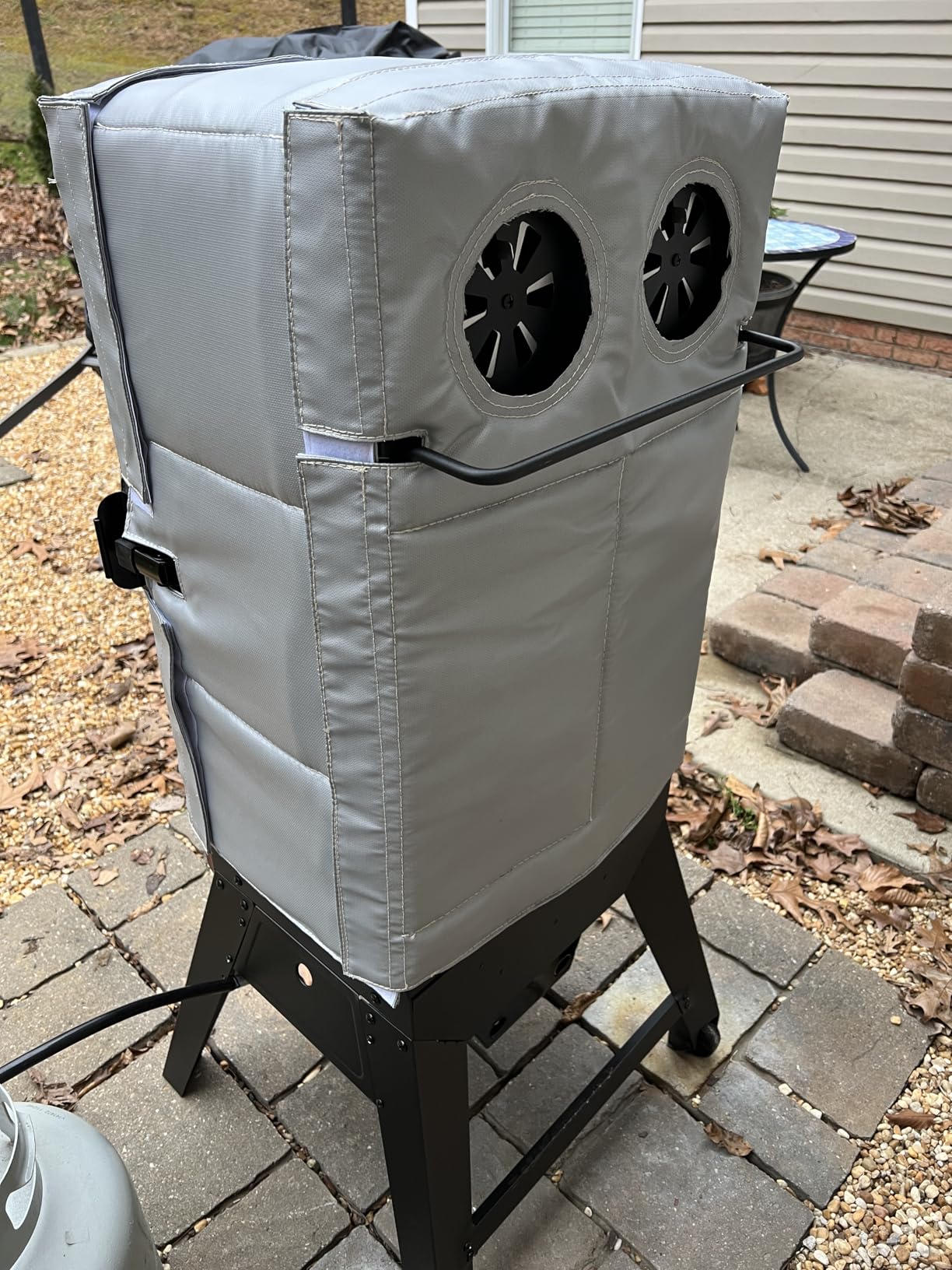 Hisencn Grill Insulation Blanket for Pit Boss PBV3G1 Vertical Smoker, Heat Retention BBQ Smoker Cover for Pit Boss 3 Series Gas Smoker PBV3G1, Fiberglass Thermal Insulated Blanket for Winter Cooking customer photo 1