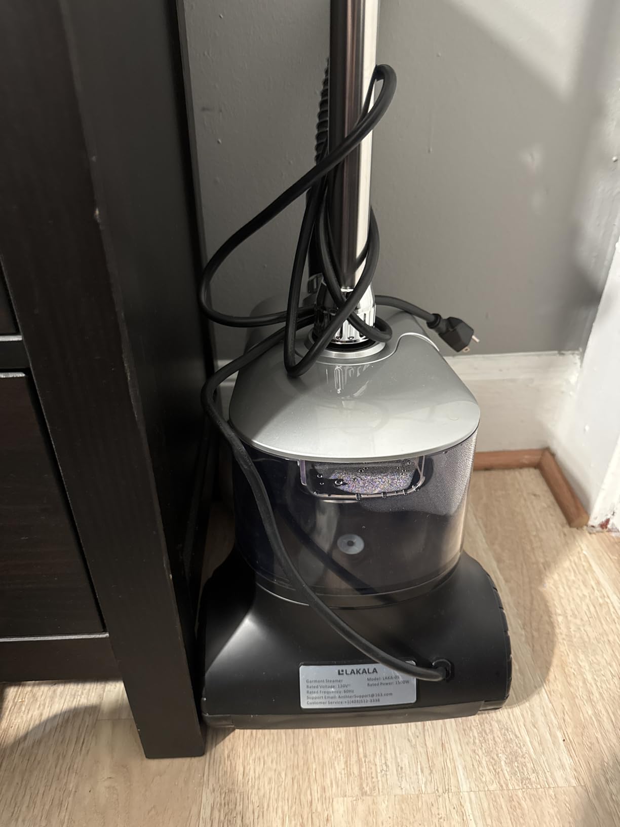 LAKALA Garment Steamer for Clothes, 30-Second Instant Heat-Up, 2.5L Water Tanks, with Pant Clips & Dual Hanger, Powerful Handheld, 4-Stage Adjustable Height, Standing Floor Steamer Wrinkle Remover customer photo 1