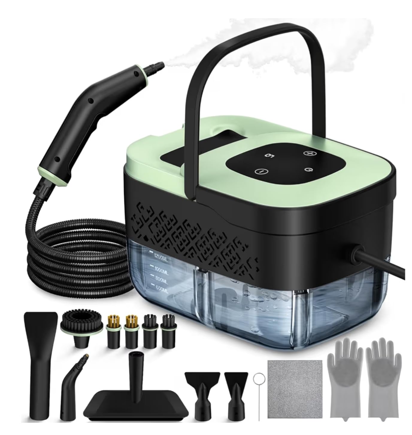 Steam Cleaner, Portable Steamer for Cleaning with 16pcs Accessories, 6-Level Adjustable and 15s Heat-Up, Handheld Steam Cleaner for Home, Tile, Dirt, Grout, Grease, Car Detailing customer photo 1