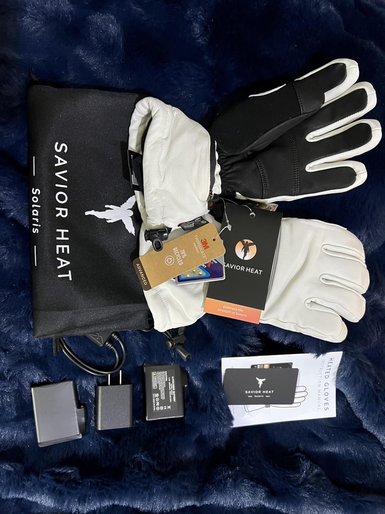 SAVIOR HEAT Heated Gloves for Men Women, EH 8 Pro Electric Leather Ski Gloves for Extreme Cold -5F, Aero-Grade Aerogel 3M Insulation, 3000mAh Rechargeable Battery Waterproof for Skiers customer photo 2