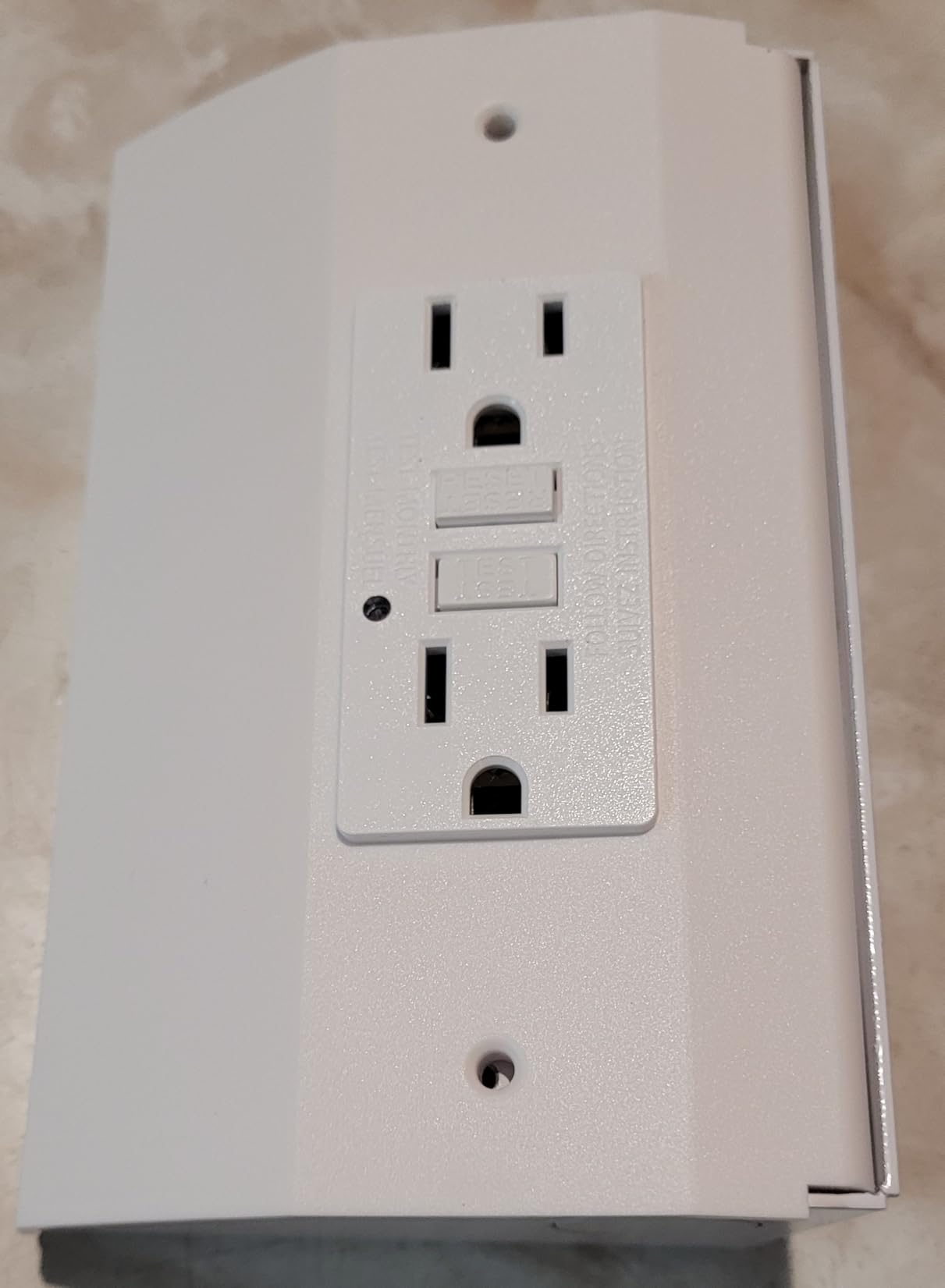 Under Cabinet Outlet Box with 15 Amp 125V Tamper-Resistant Duplex Receptacle (UL Listed), Hidden Electrical Solution, Easy to Install and Wire, Heavy Duty Metal Structure, Comply with NEC Standards customer photo 2