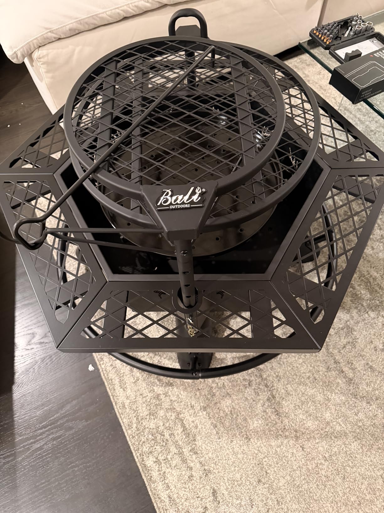 BALI OUTDOORS Fire Pit with BBQ, Outdoor Fire Pit for Wood Burning, Patio Firepits for Outside with Grill customer photo 1