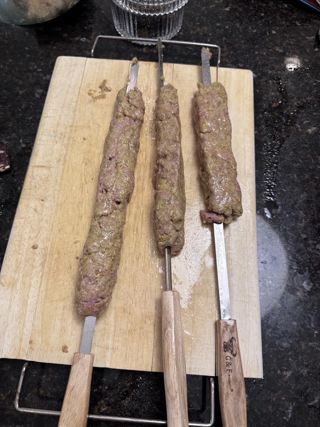 G & F Products Brazilian BBQ Skewers 16 Piece Set Stainless Steel Kabob Sticks 17-Inch Flat Blade with Hardwood Handles Reusable Commercial Grade for Grilling Meat Kebab and Outdoor Cooking customer photo 1