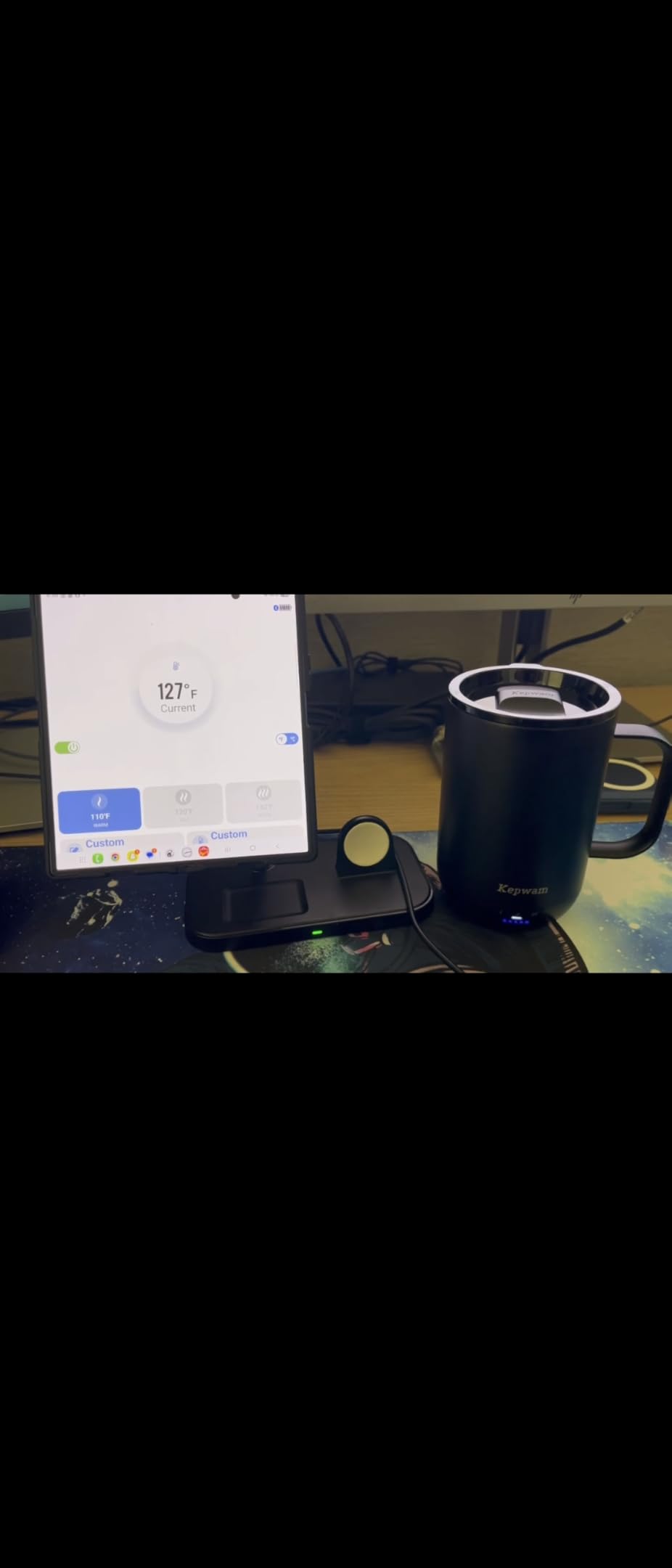 Kepwam Self-Heating Coffee Mug T1, 16oz Rechargeable Heated Coffee Mug, Smart Coffee Warmer Mug with App-Controlled,Advanced Temperature-Controlled Heating Coffee Gifts for Women Men Coffee Lover customer photo 1