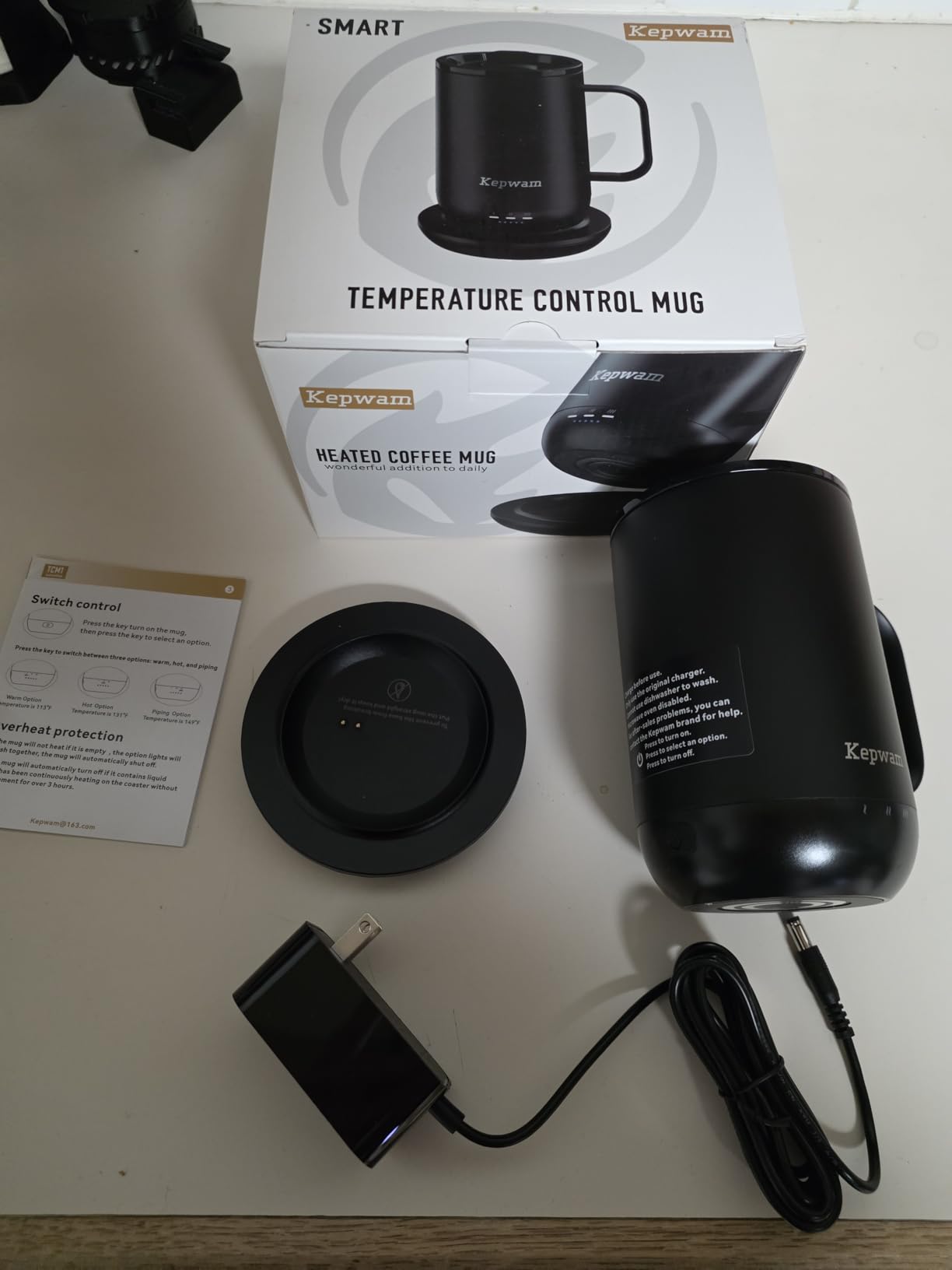Kepwam Self-Heating Coffee Mug T1, 16oz Rechargeable Heated Coffee Mug, Smart Coffee Warmer Mug with App-Controlled,Advanced Temperature-Controlled Heating Coffee Gifts for Women Men Coffee Lover customer photo 2