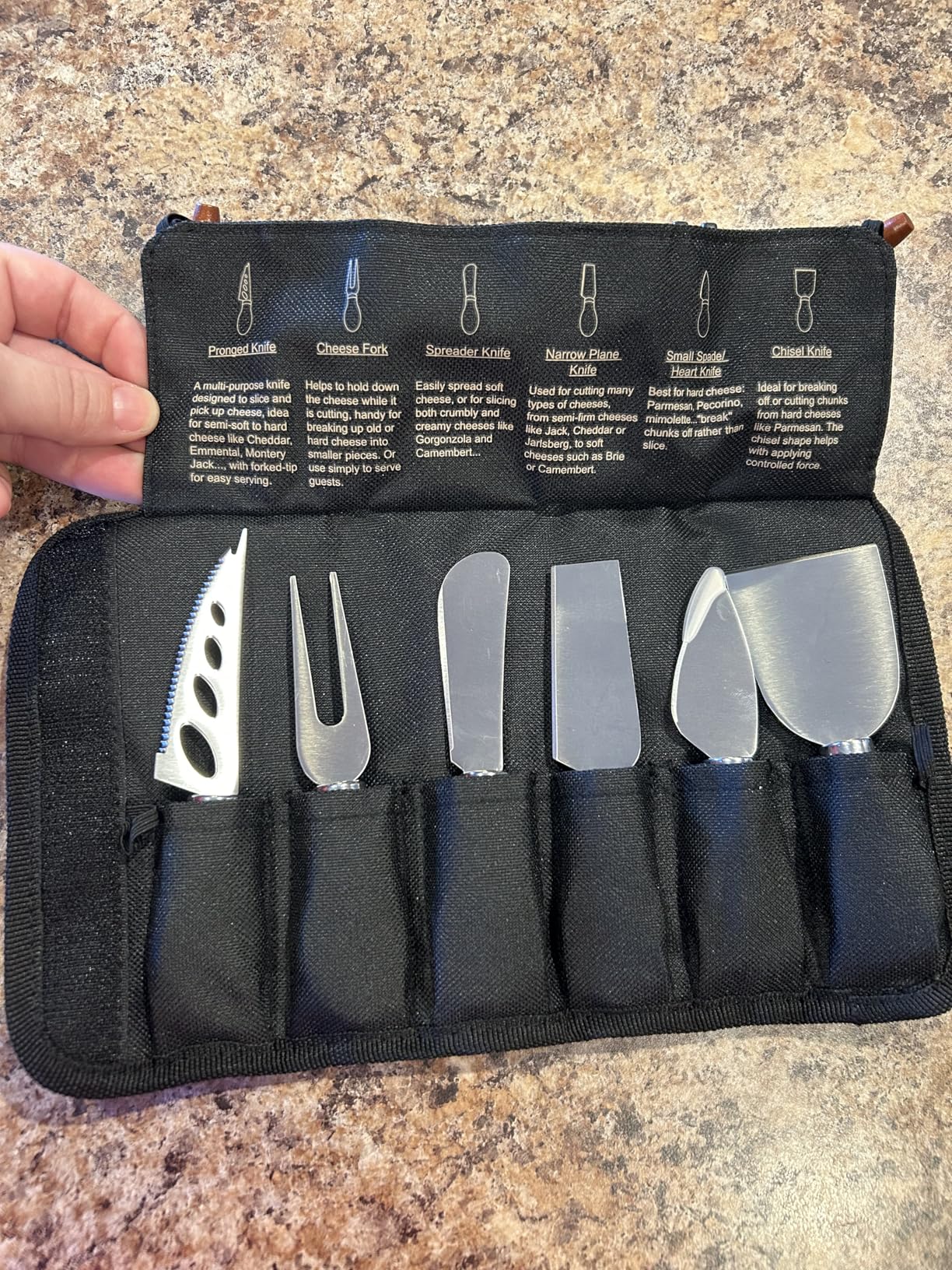 6-Piece Cheese Knife Set, Premium Stainless Steel Cheese Knives for Charcuterie Board for Cutting Hard Medium Soft Cheese, Mini Metal Cheese Cutter Knife Butter Knife with Storage Bag Gift Set customer photo 1