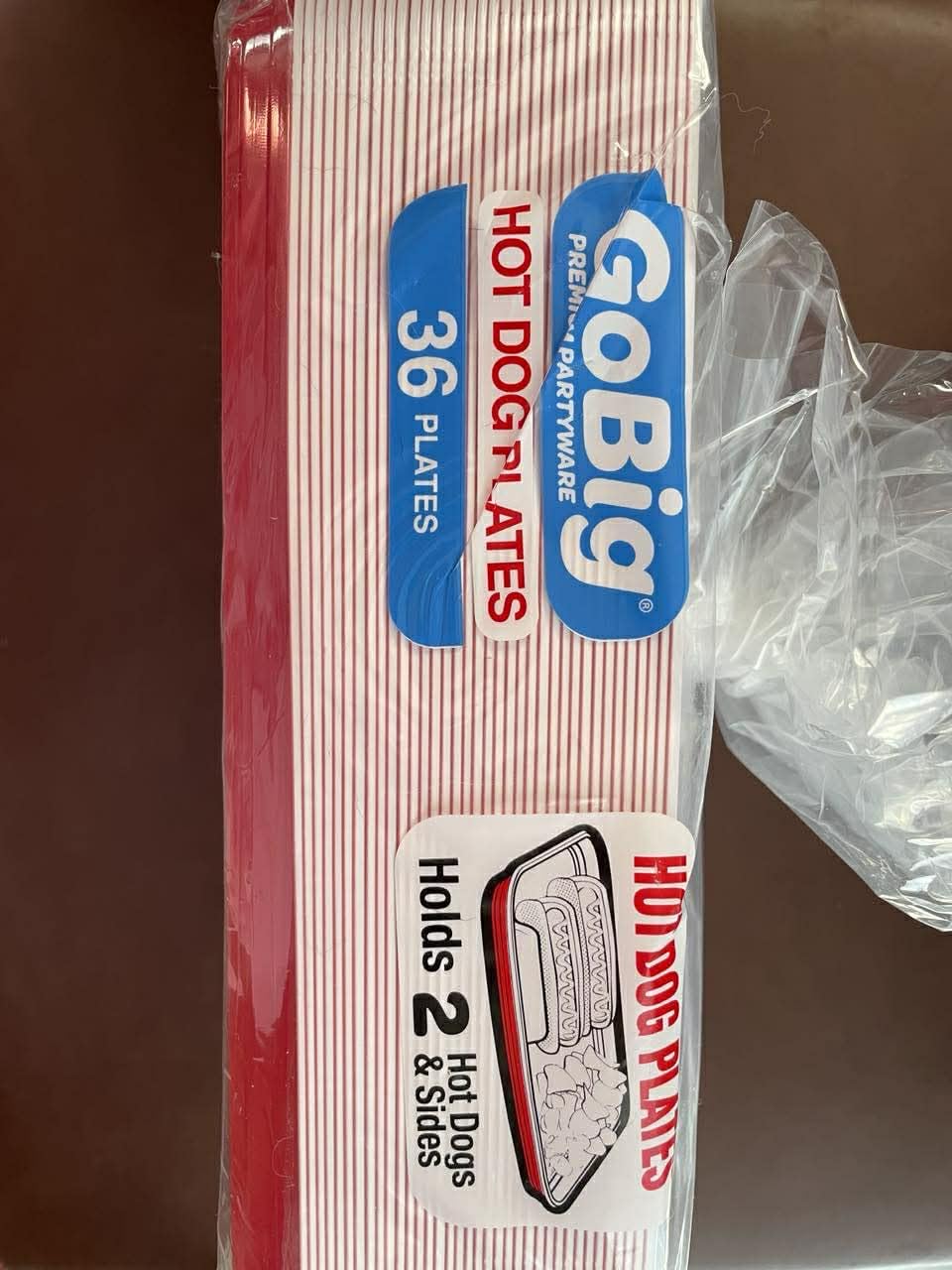 GoBig Hot Dog Food Trays with Dividers - 36 Pack Disposable Red Party Cup Hot Dog Plates for Parties, BBQs, & More customer photo 2