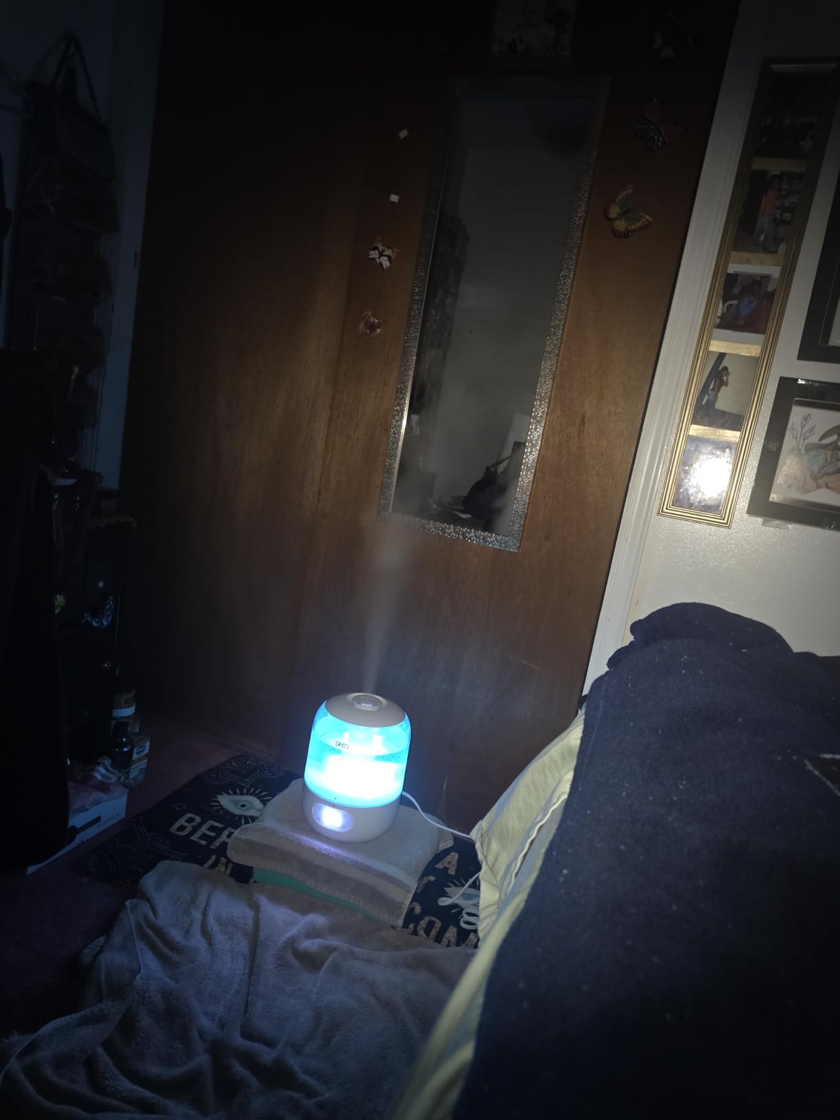 DREO Humidifiers for Bedroom, 3L Top Fill 30H & 26dB Quiet Runtime for Large Room, Cool Mist Ultrasonic Humidifier with Humidity Sensor, Night Light for Home, Baby, Nursery, Plants, New Edition customer photo 2