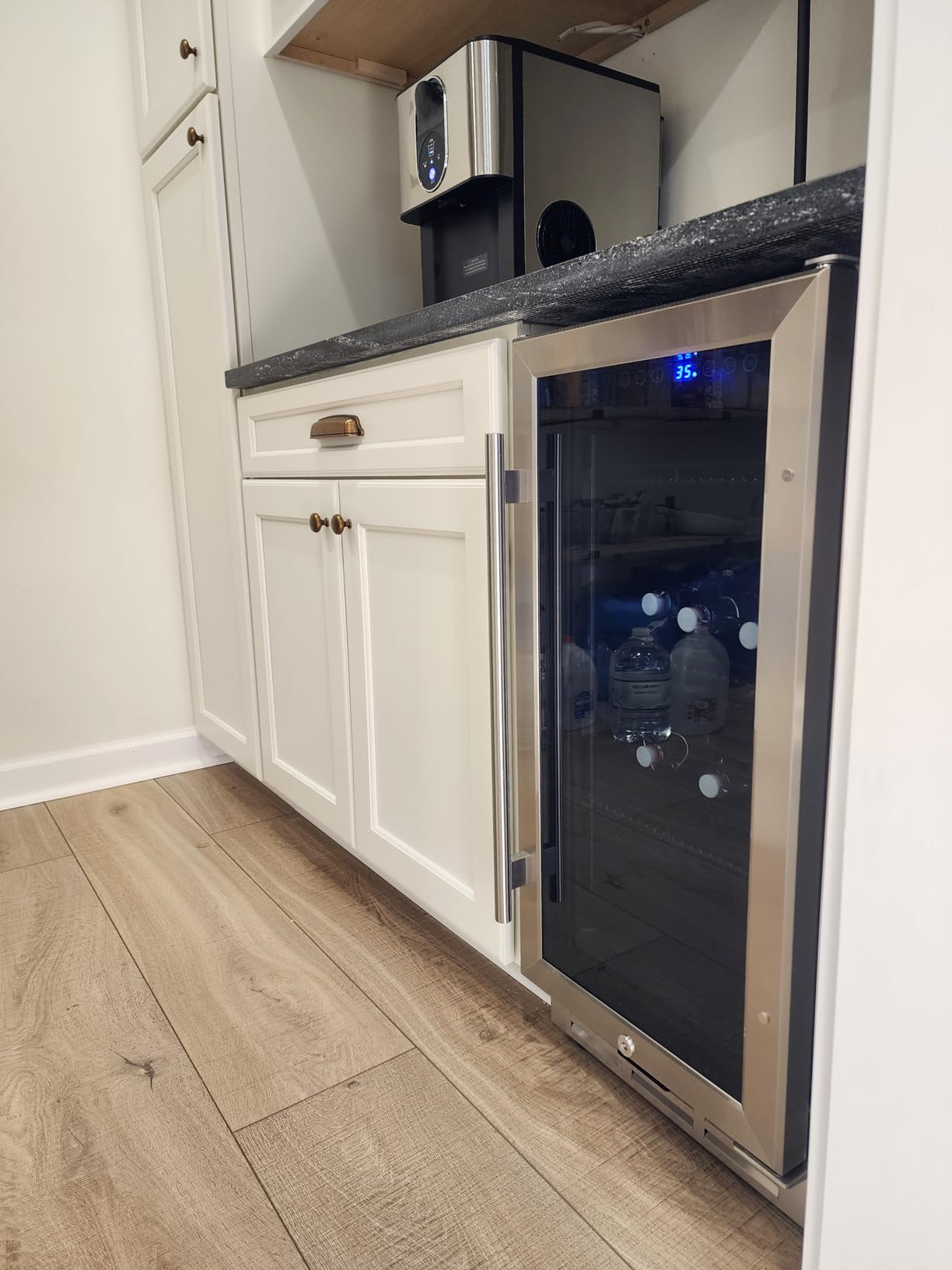 24 inch Beverage Refrigerator - 180 Cans Beverage Fridge Under Counter with Stainless Steel Door, Built-in or Freestanding Beer Fridge, Outdoor Refrigerator for Patio Kitchen Home Bar customer photo 1