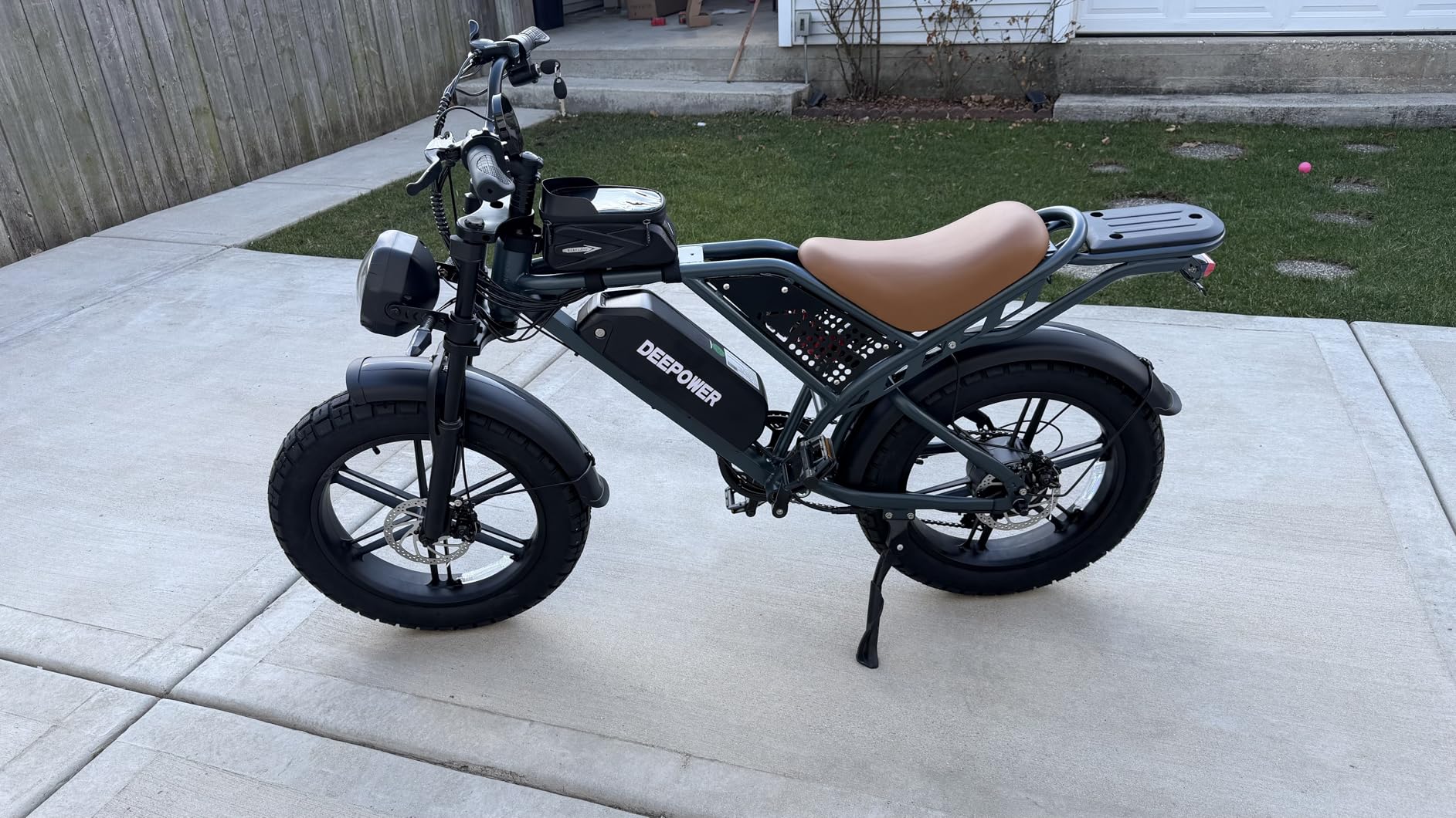 DEEPOWER QS7 Electric Bike for Adults, 1500W Peak Power 32MPH E-Bike, 48V 20Ah/35Ah/60Ah Battery Options, 35-180 Mile Range, 20