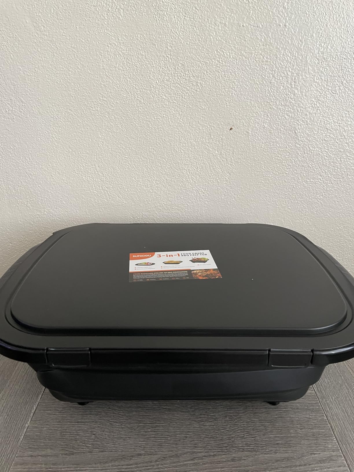 Collapsible BBQ Prep Tubs with Titanium Cutting Board, Large-Capacity (5.3Gal/20L) Foldable Cutting Board, with Locking Lid, Strong Sealing and Leak-Proof Design customer photo 1