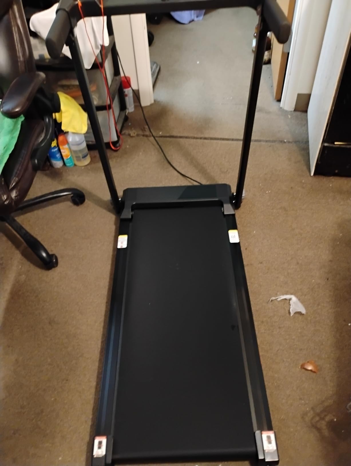16% Treadmills for Home, 3-in-1 Foldable Treadmill with Incline, Portable Treadmill with Handle, 3.0HP Quiet Walking Pad Treadmill, 12 Automatic Modes, Three Screen customer photo 1