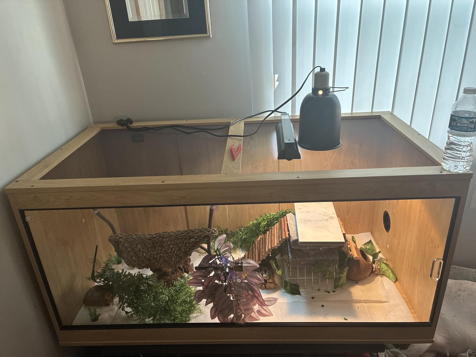 unipaws 50 Gallon Reptile Tank, Front Opening Leopard Geckos Enclosure Terrarium with Sliding Doors, Top Ventilation, Stackable Black Cage for Lizards customer photo 2