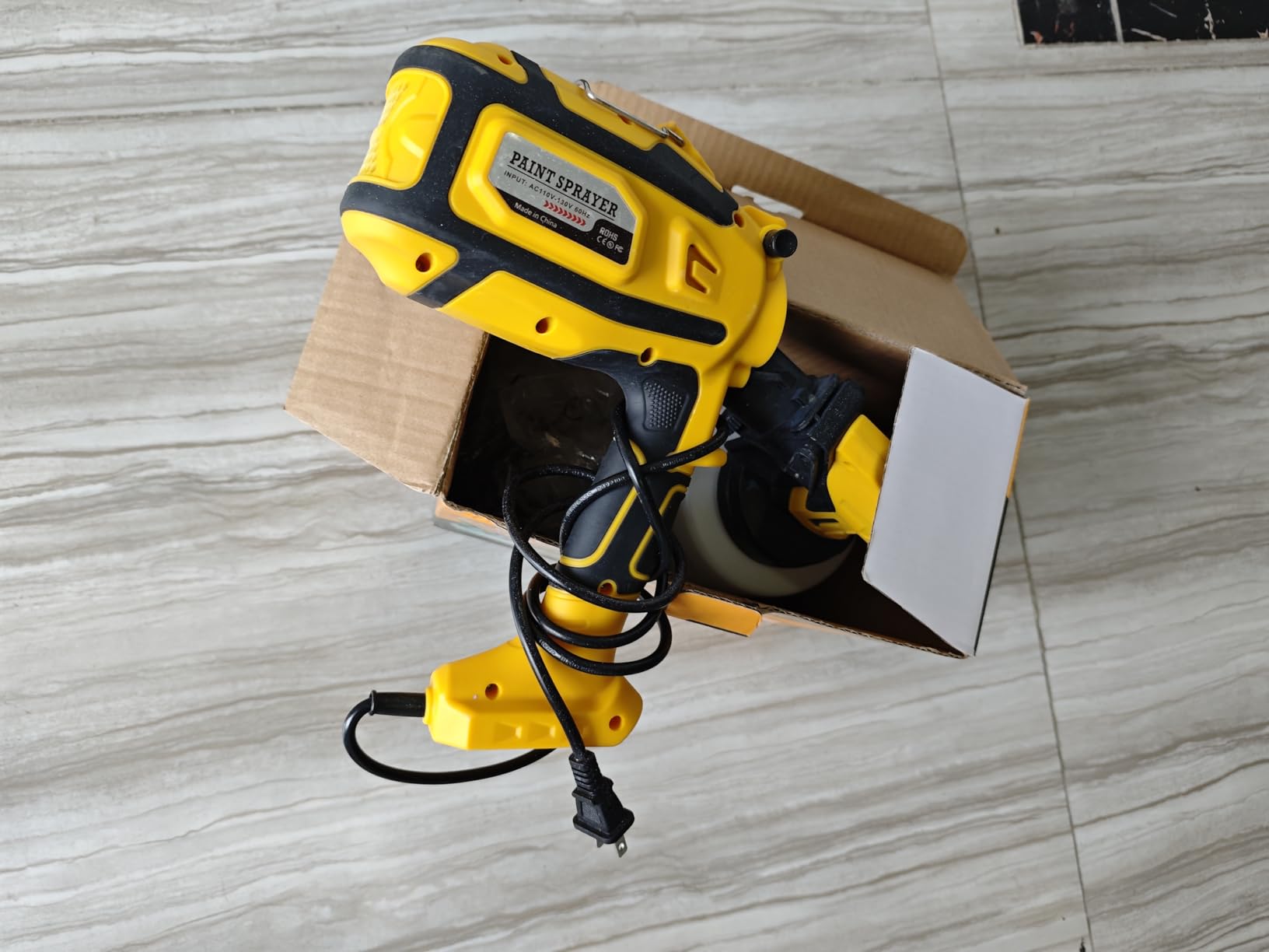 Paint Sprayer for House Painting, Paint Sprayer with Easy to Clean Design, 6 Brass Nozzles & LED Light, Easy to Clean for House, Fence, Garden, Furniture customer photo 1