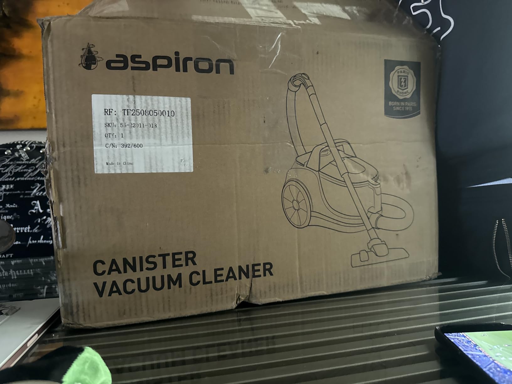 Aspiron Canister Vacuum, Upgraded 1600W Bagless Canister Vacuum Cleaner, Auto Cord Rewind, H13 HEPA Filter, 4Qt Large Capacity, 5 Tools for Hard Floors, Carpet, Pet, Upholstery, Tiles, Tangerine customer photo 1