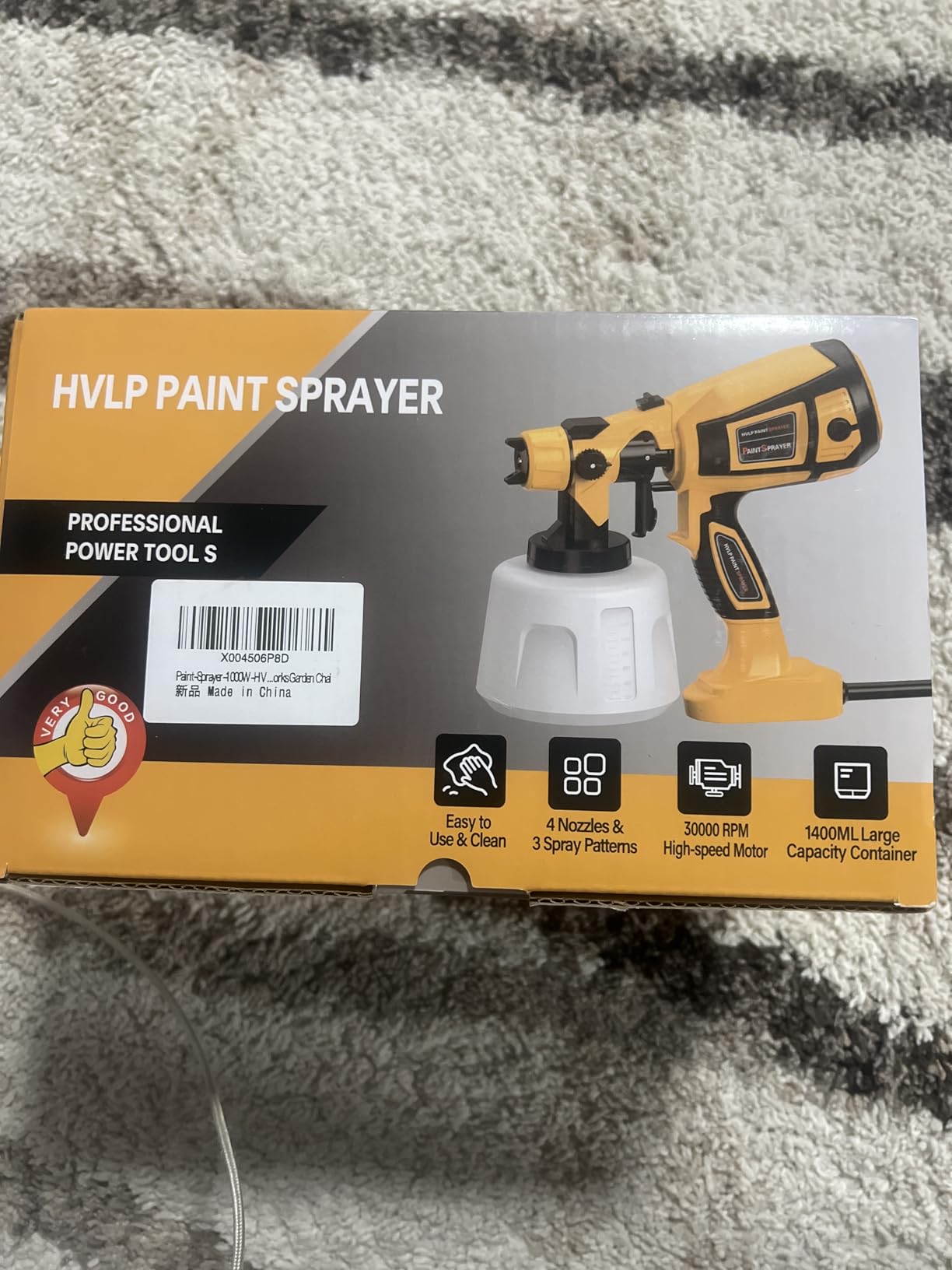 Paint Sprayer Tool 1000W High Power Electric Spray Paint Gun Easy to Clean for Furniture Cabinets House Painting Gold customer photo 1